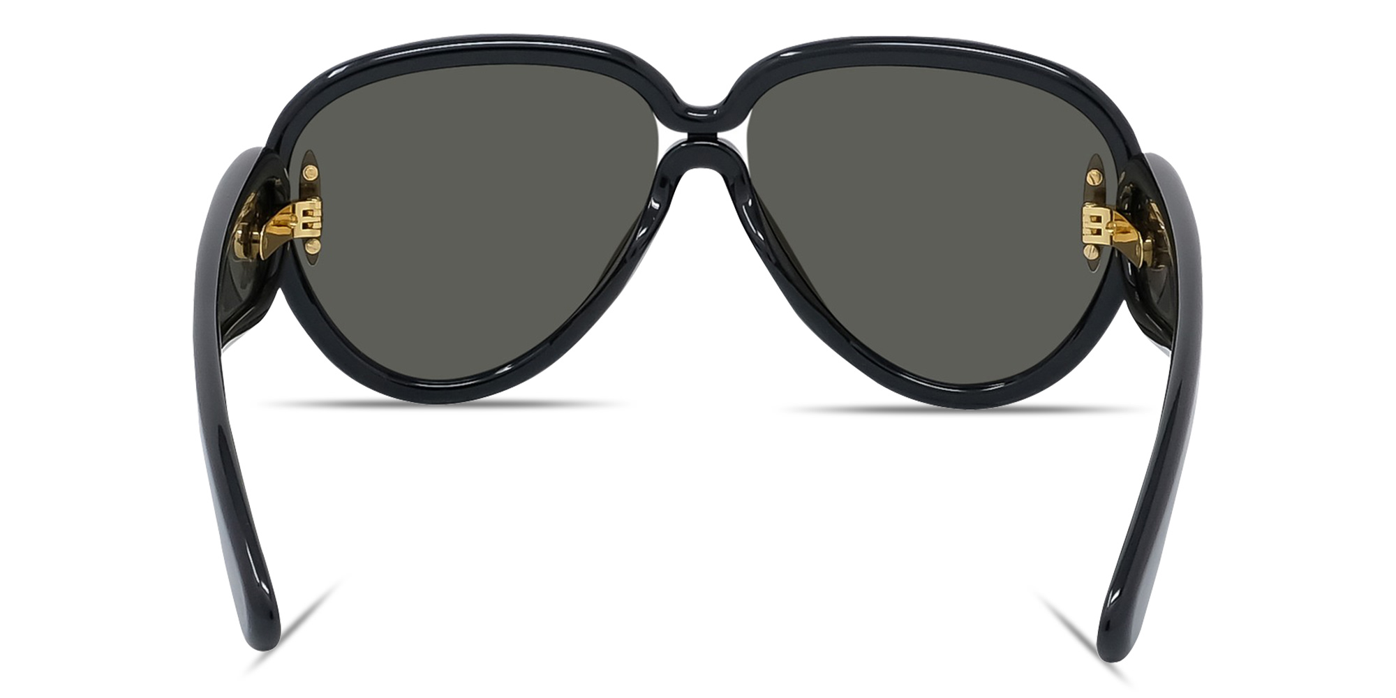 Shop LOEWE Anagram Black Pilot Sunglasses in Black online.