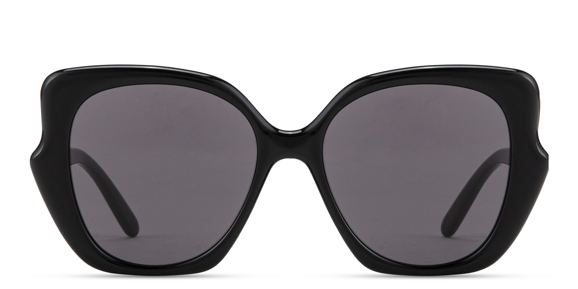 نظارات شمسية ثينك بإطار مربّع كبير من لويفي بلون أسود - صورة المنتج 1