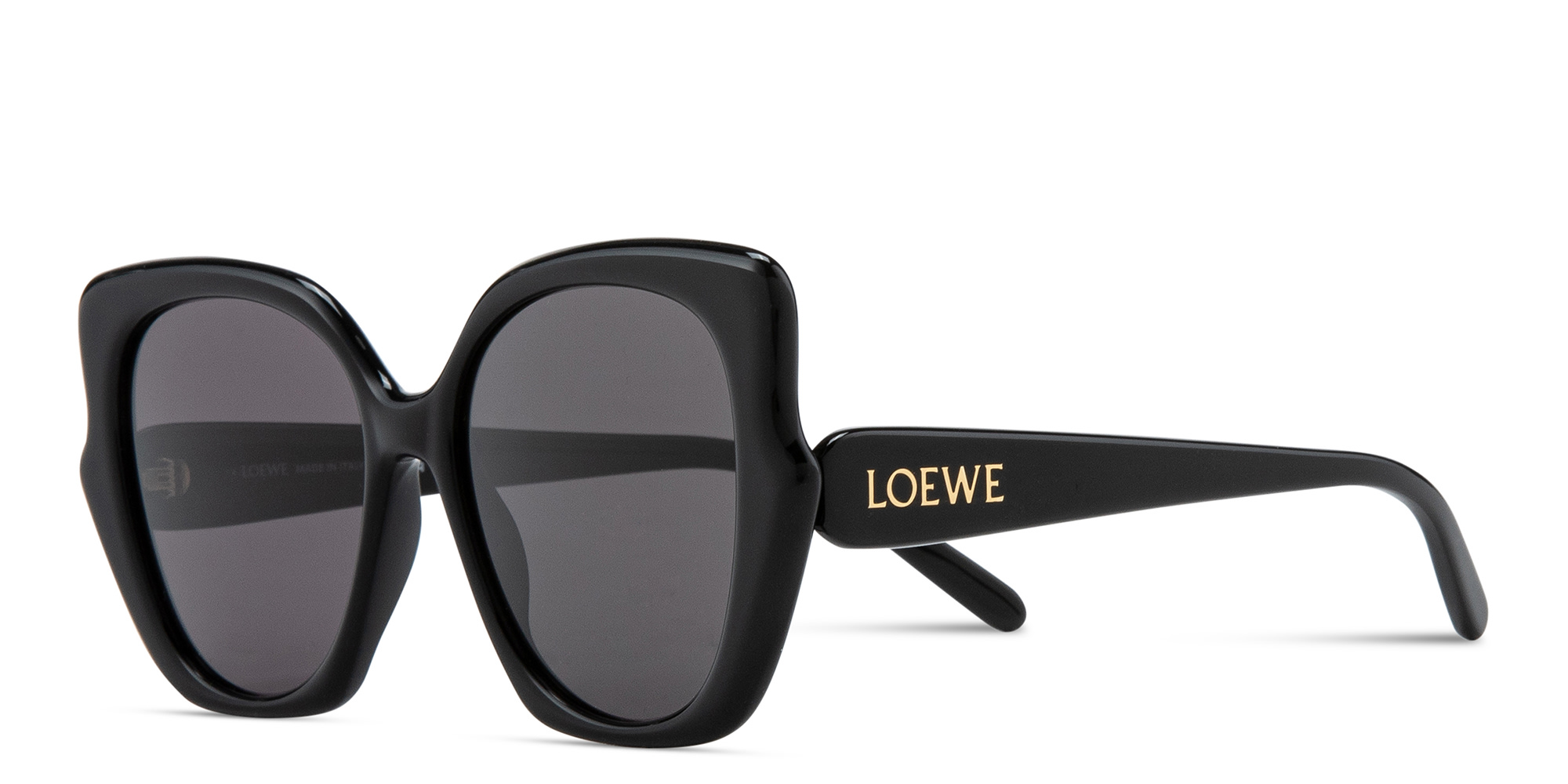 نظارات شمسية ثينك بإطار مربّع كبير من لويفي بلون أسود - صورة المنتج 2