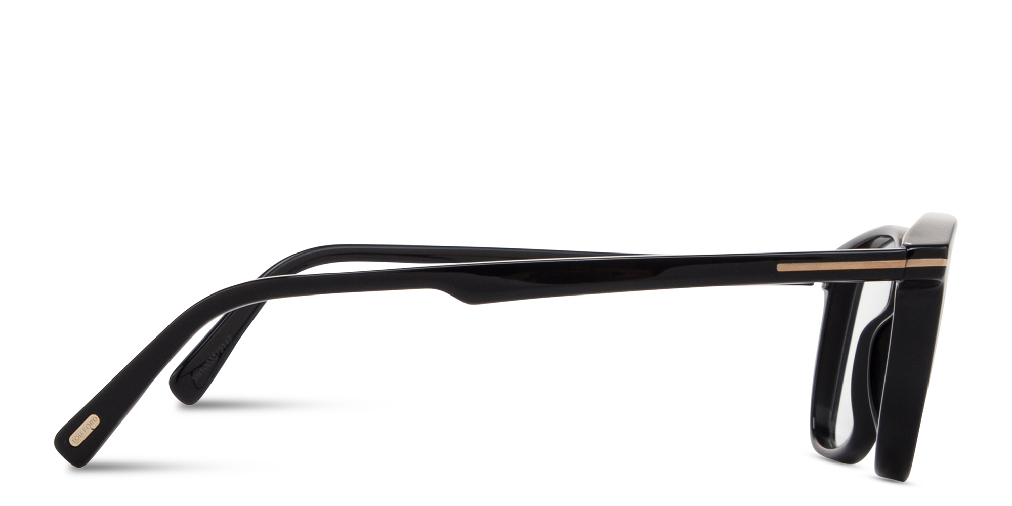 نظارات طبية مربّعة بشعار T من توم فورد بلون أسود - صورة المنتج 3