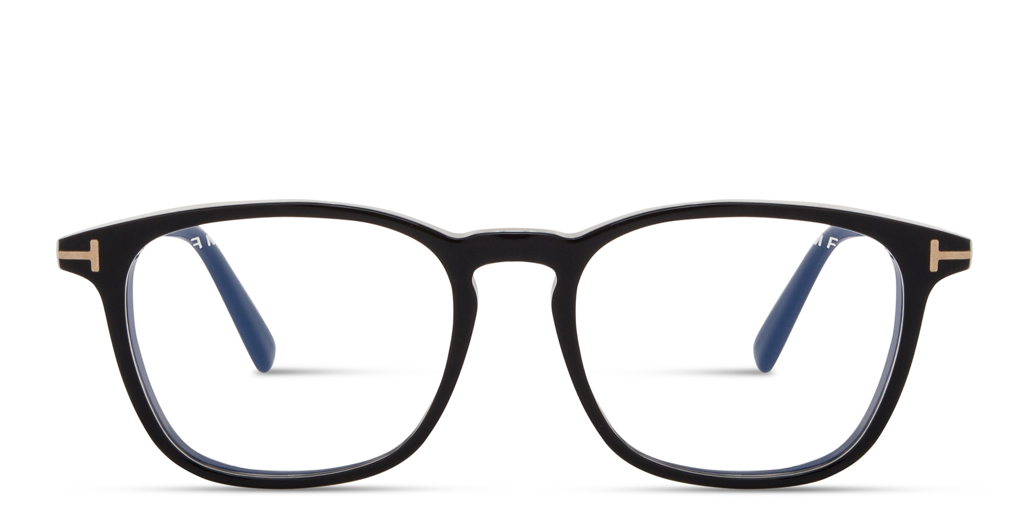 TOM FORD T Logo Square Eyeglasses in Black – Product Photo 1