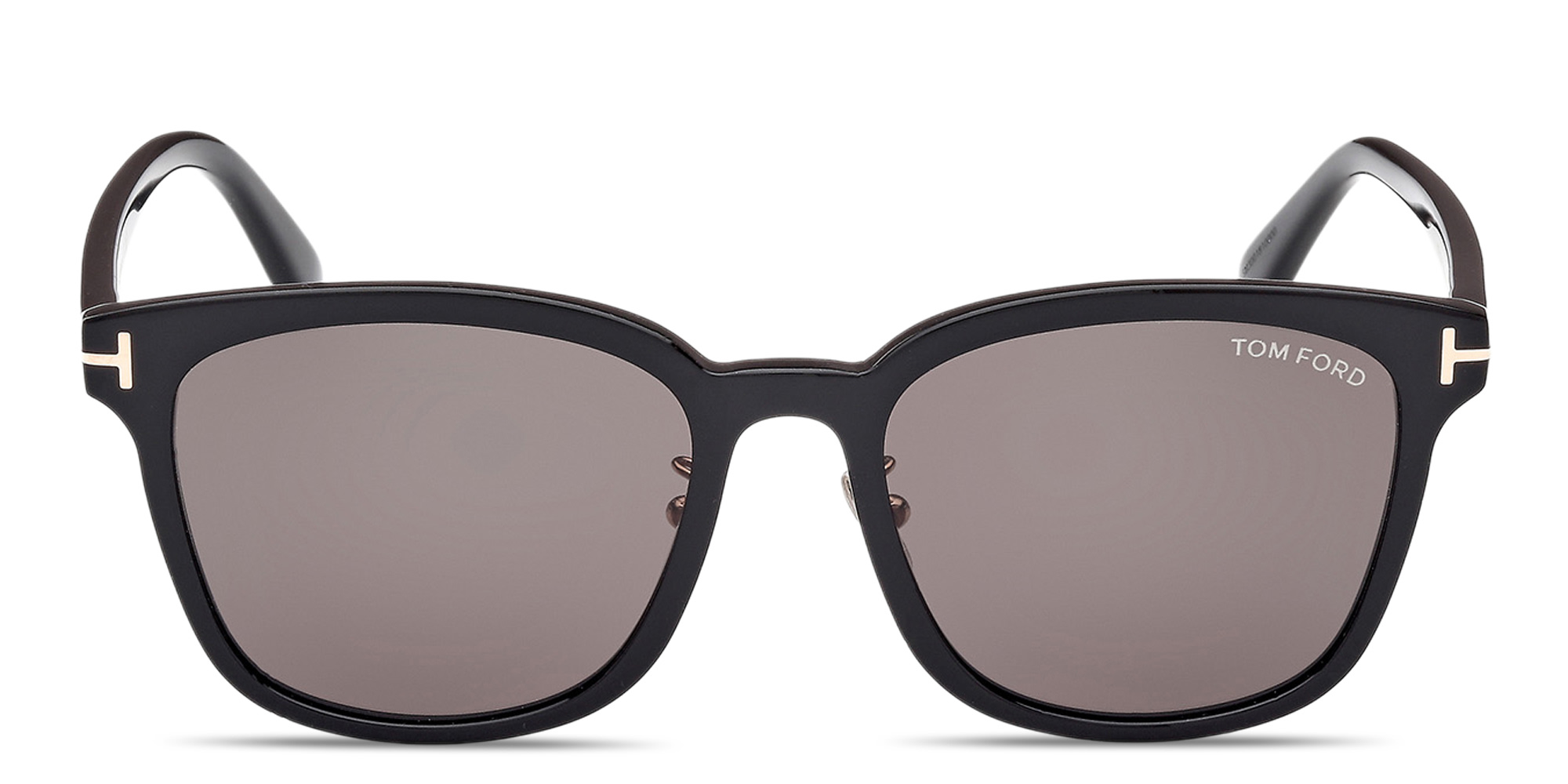 Shop TOM FORD T Logo Unisex Square Sunglasses in Black online.