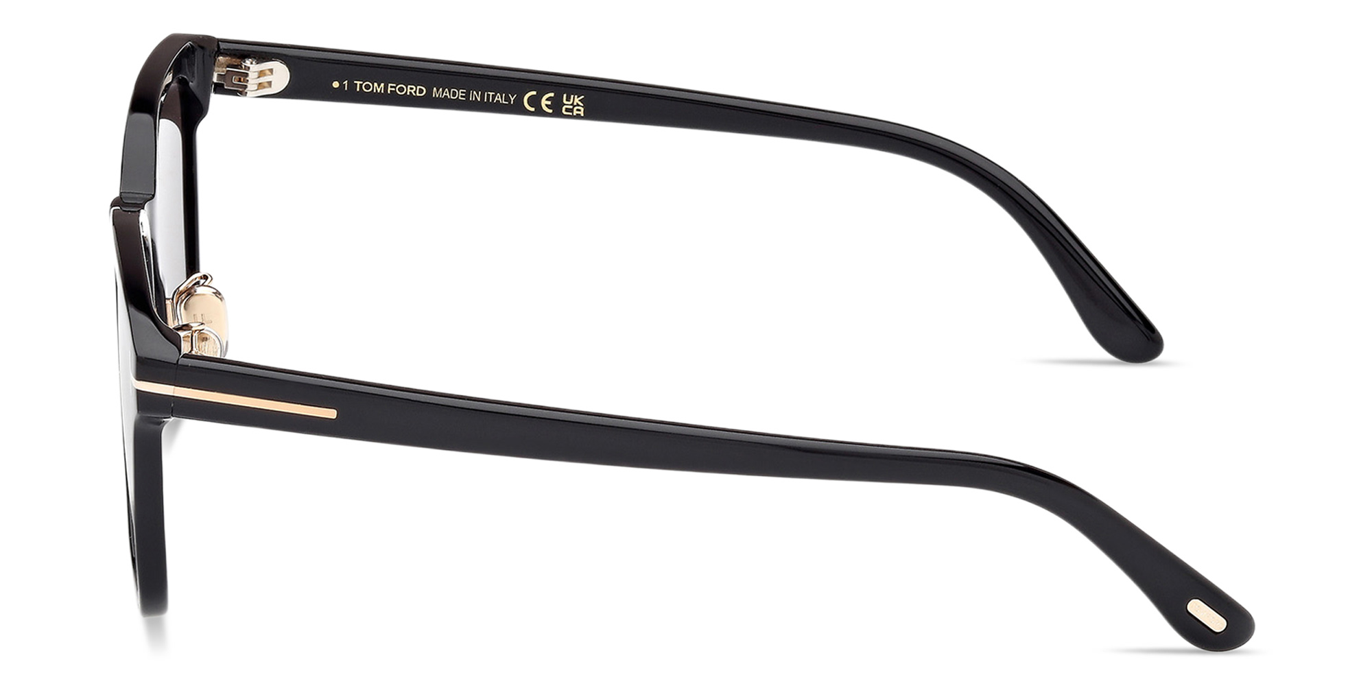 Shop TOM FORD T Logo Unisex Square Sunglasses in Black online.