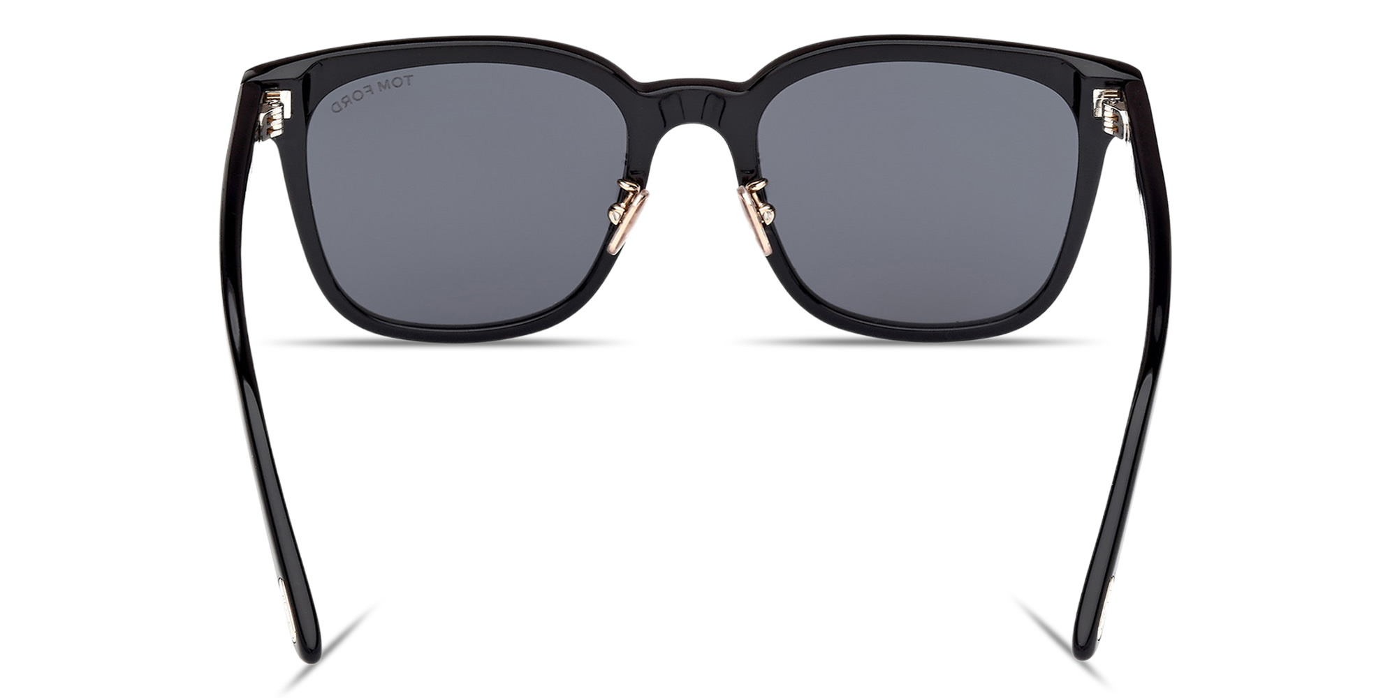 Shop TOM FORD T Logo Square Sunglasses in Black online.