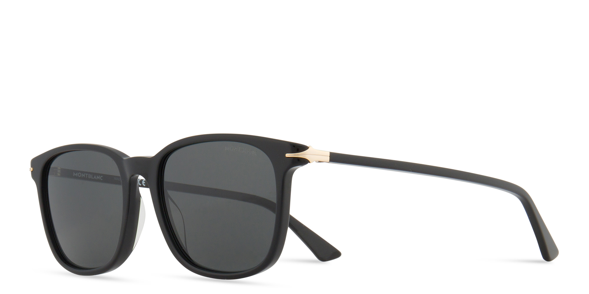 MONTBLANC Nib Square Sunglasses in Black – Product Photo 2