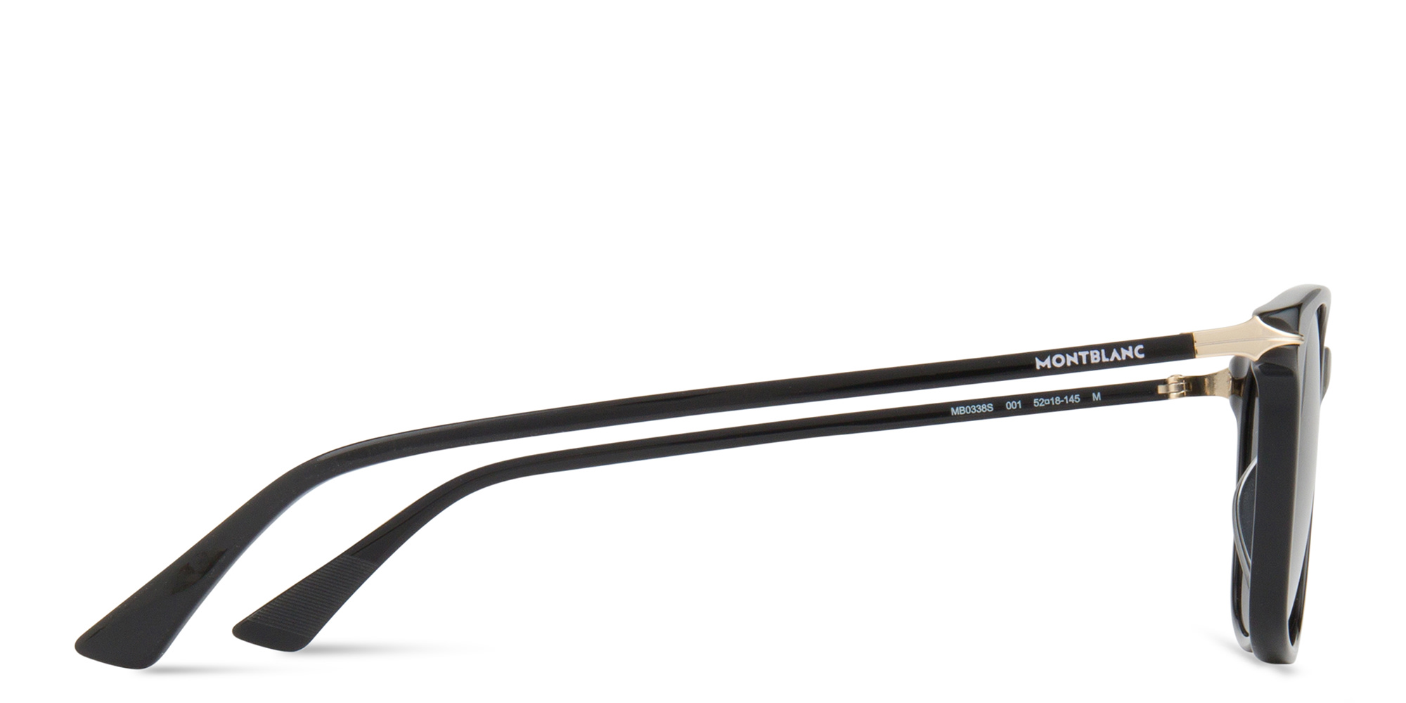 MONTBLANC Nib Square Sunglasses in Black – Product Photo 4