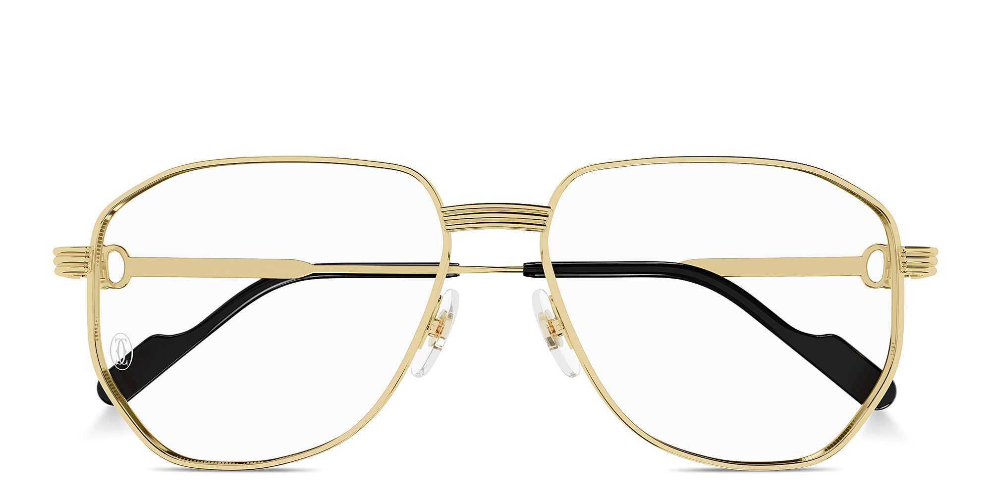 نظارات طبية بروميير دو كارتييه واسعة طراز أفياتور من كارتييه بلون ذهبي - صورة المنتج 1