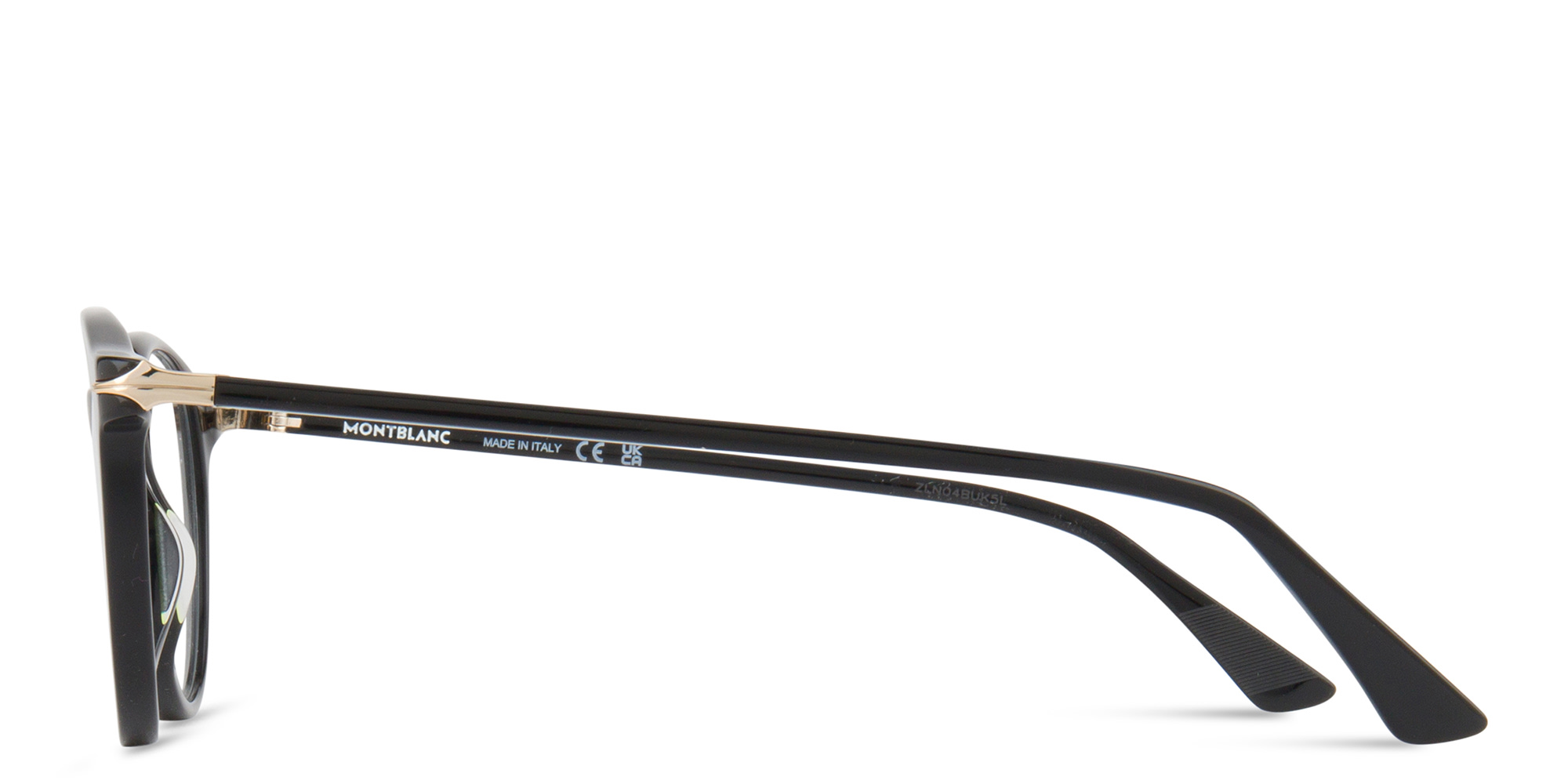 Shop MONTBLANC Nib Round Eyeglasses in Black online.