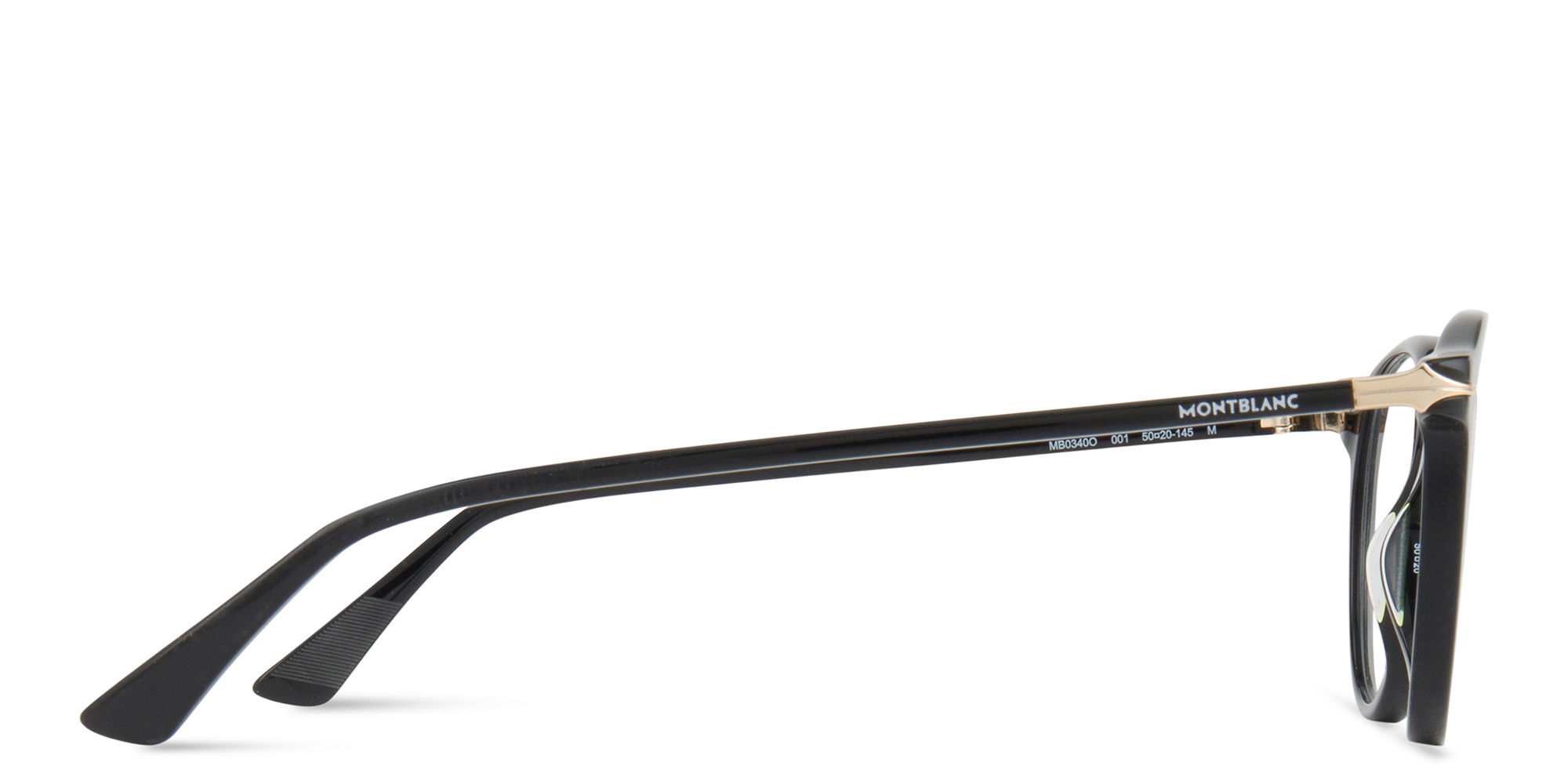 Shop MONTBLANC Nib Round Eyeglasses in Black online.