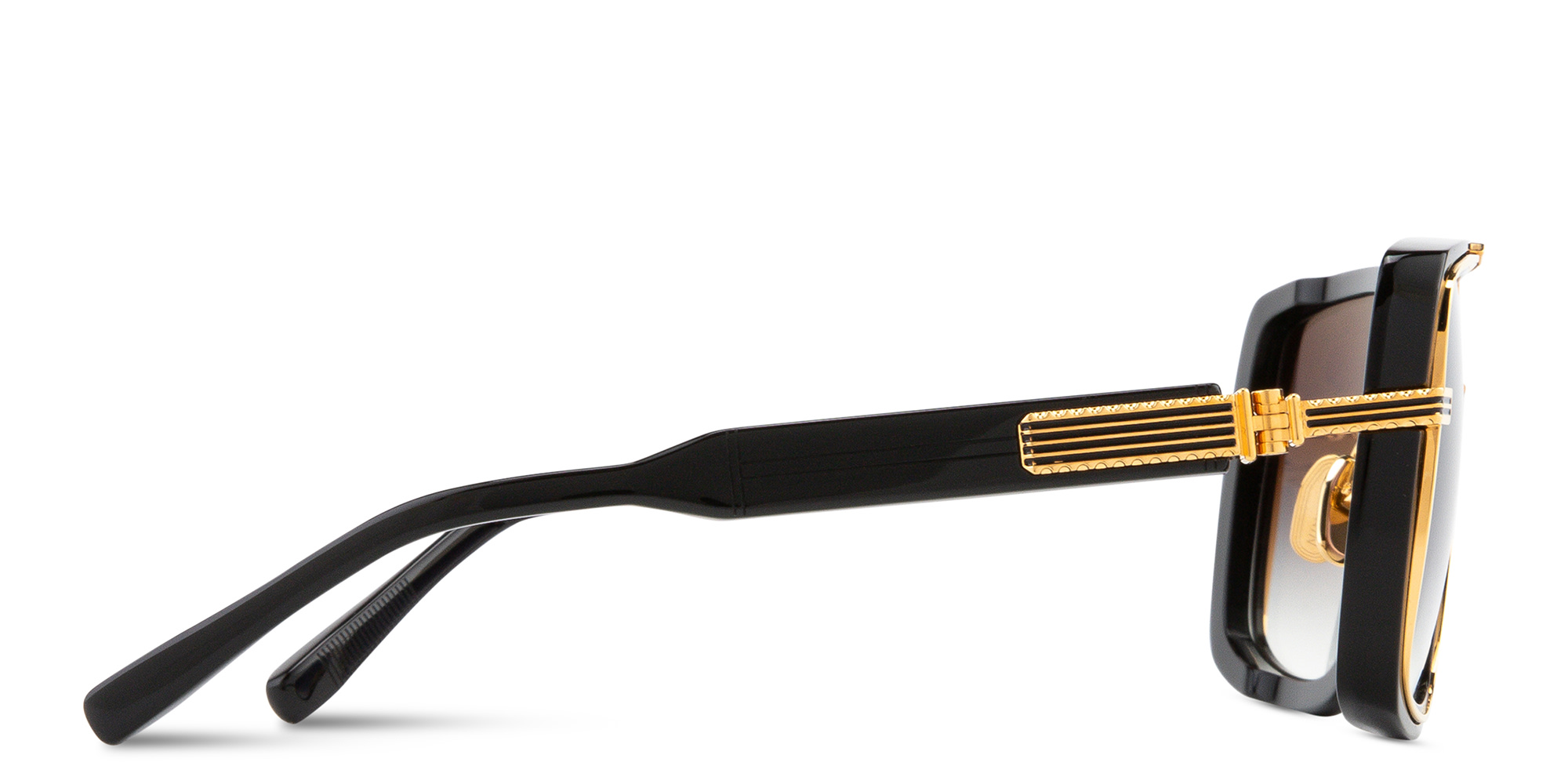 Shop BALMAIN Soldier Unisex Aviator Sunglasses in Black online.