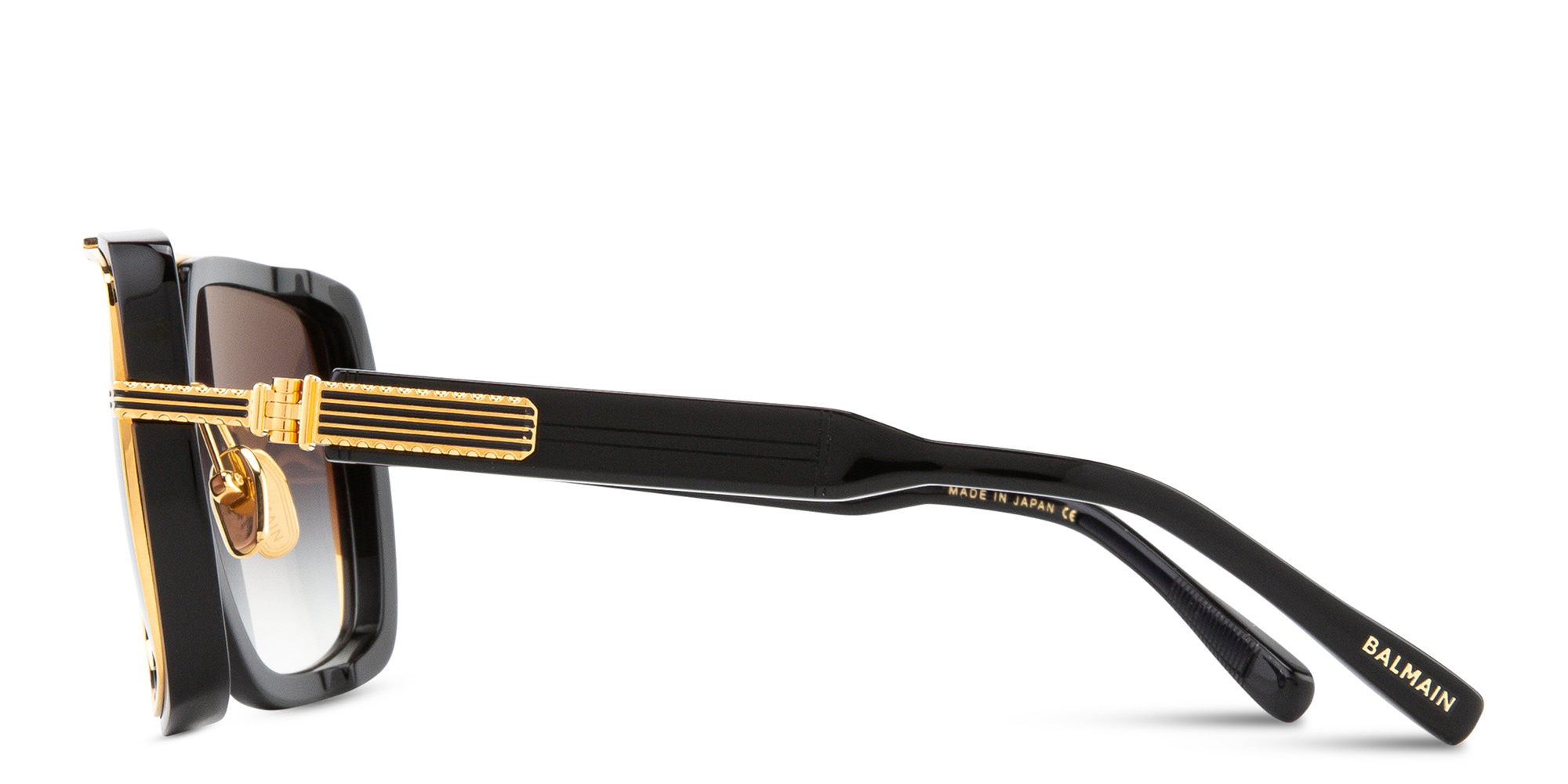 Shop BALMAIN Soldier Unisex Aviator Sunglasses in Black online.