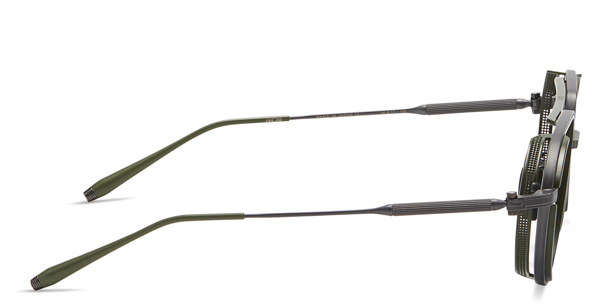 Shop AKONI Skyracer Unisex Aviator Sunglasses in Black online.