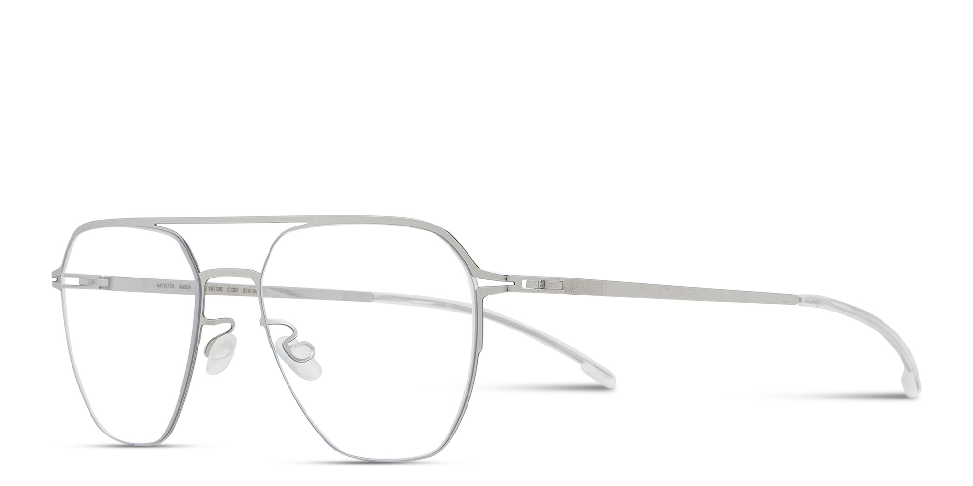 Shop MYKITA Imba Unisex Aviator Eyeglasses in Silver online.