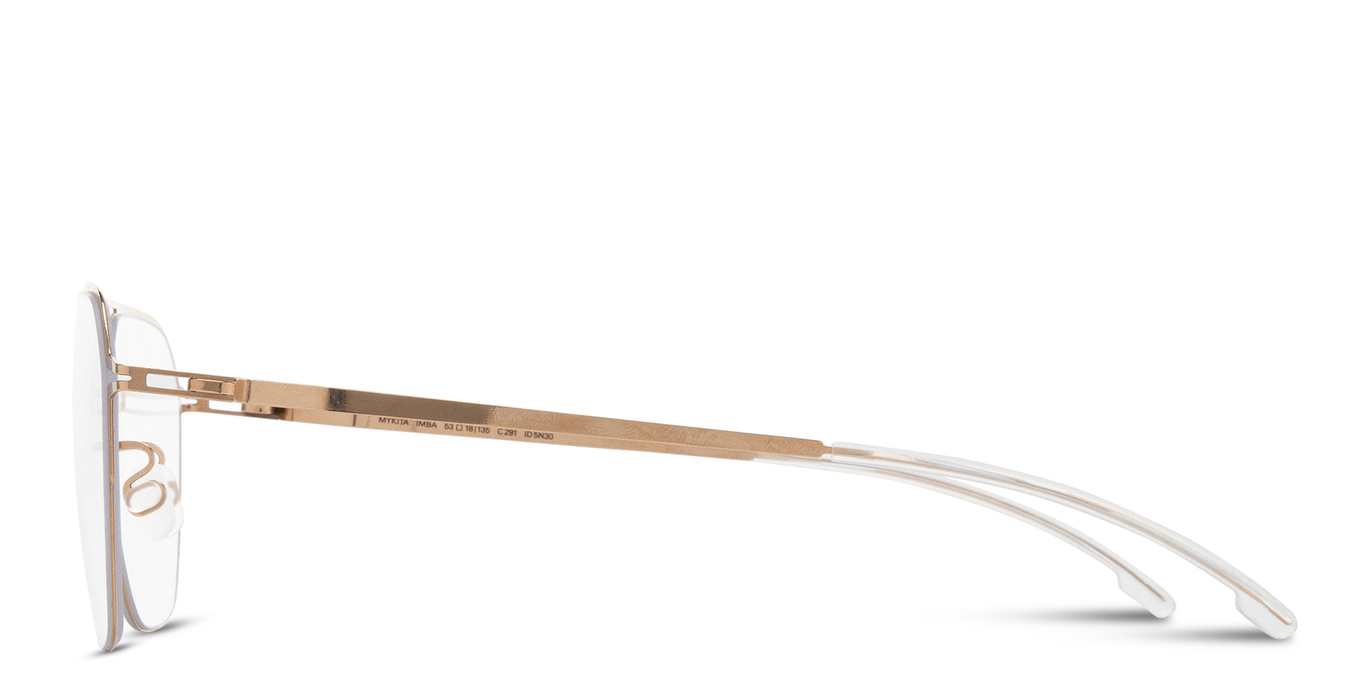 Shop MYKITA Imba Unisex Aviator Eyeglasses in Gold online.