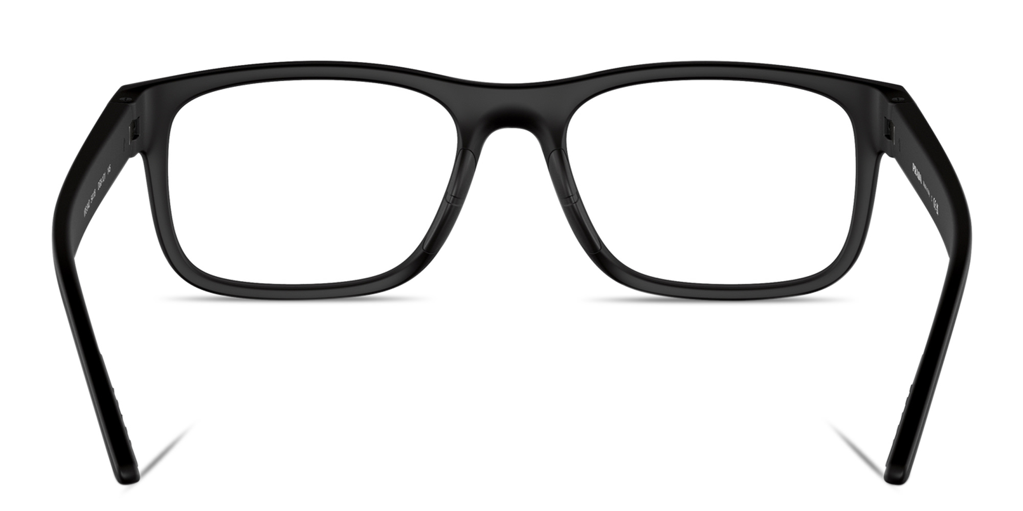 Shop Prada Linea Rossa Rectangle Eyeglasses in Black online.