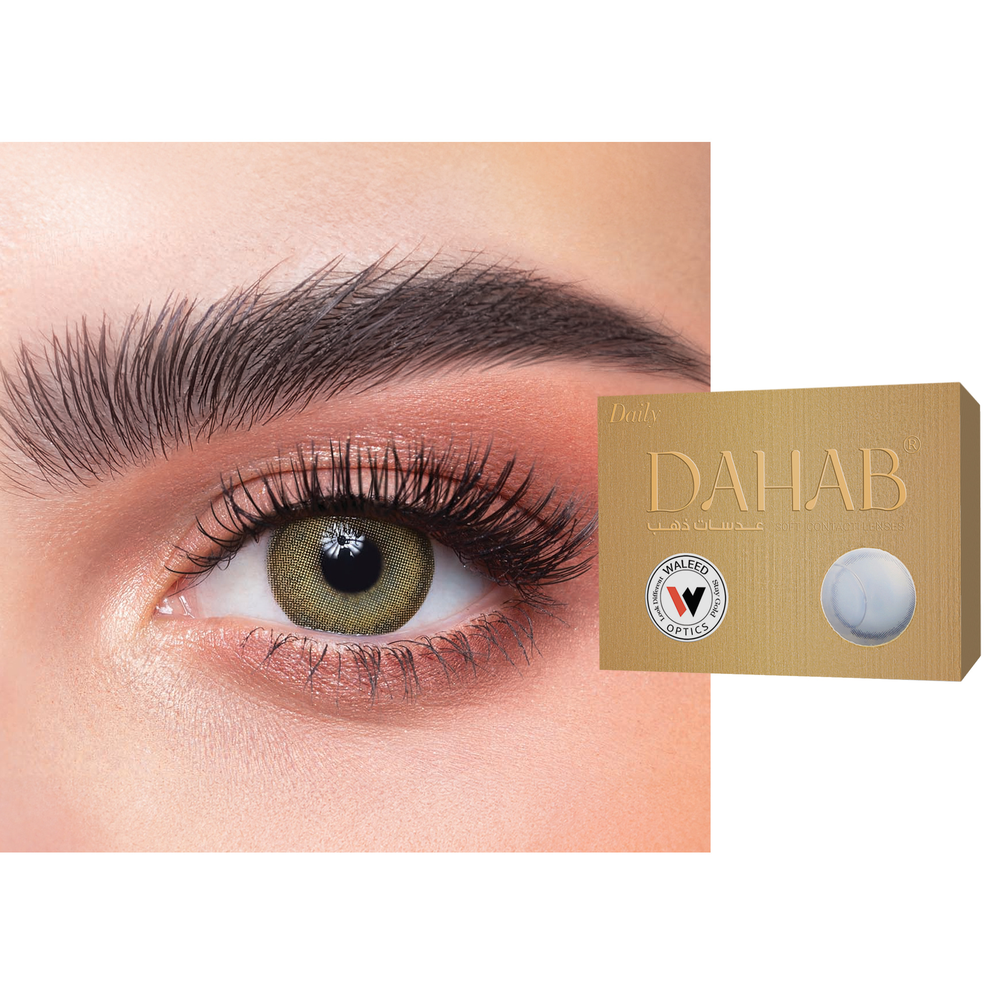 DAHAB 1-Day Color Contact Lenses - Olive – Product Photo 1