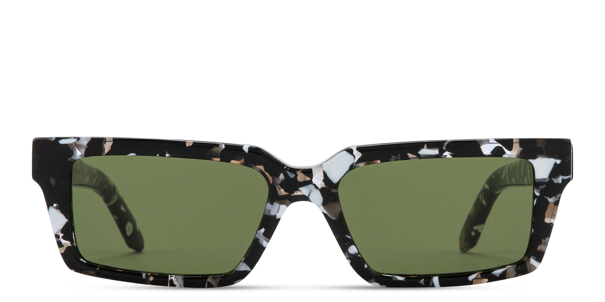 Shop OFF WHITE Warren Unisex Rectangle Sunglasses in Black Havana online.