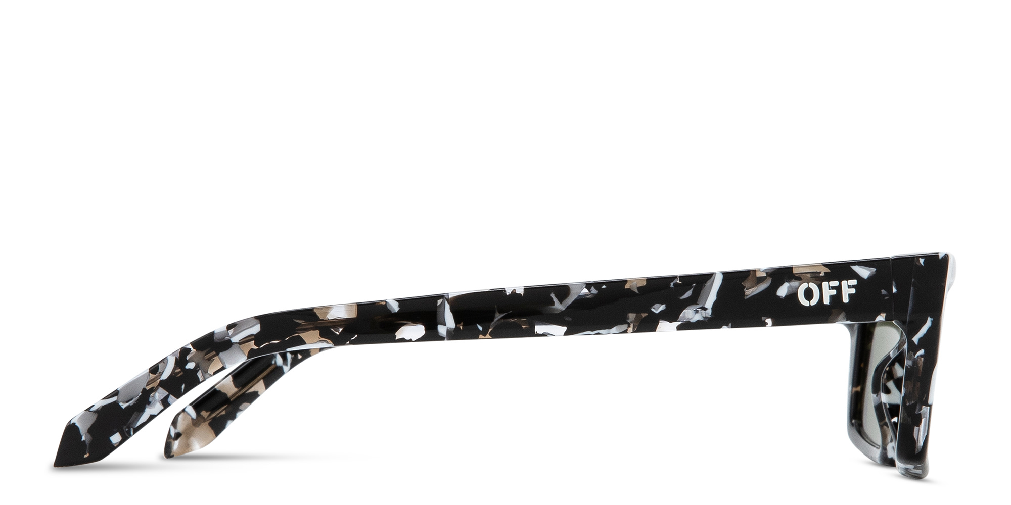 Shop OFF WHITE Warren Unisex Rectangle Sunglasses in Black Havana online.