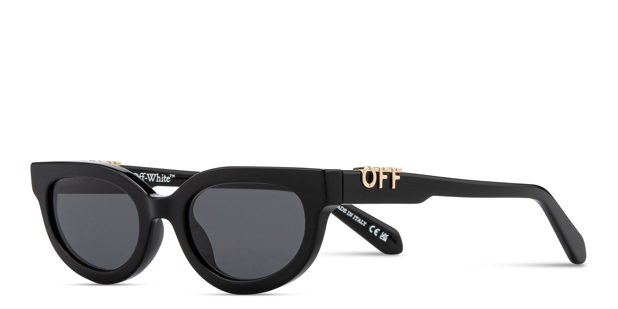 OFF WHITE Sparks Unisex Cat-Eye Sunglasses in Black – Product Photo 2