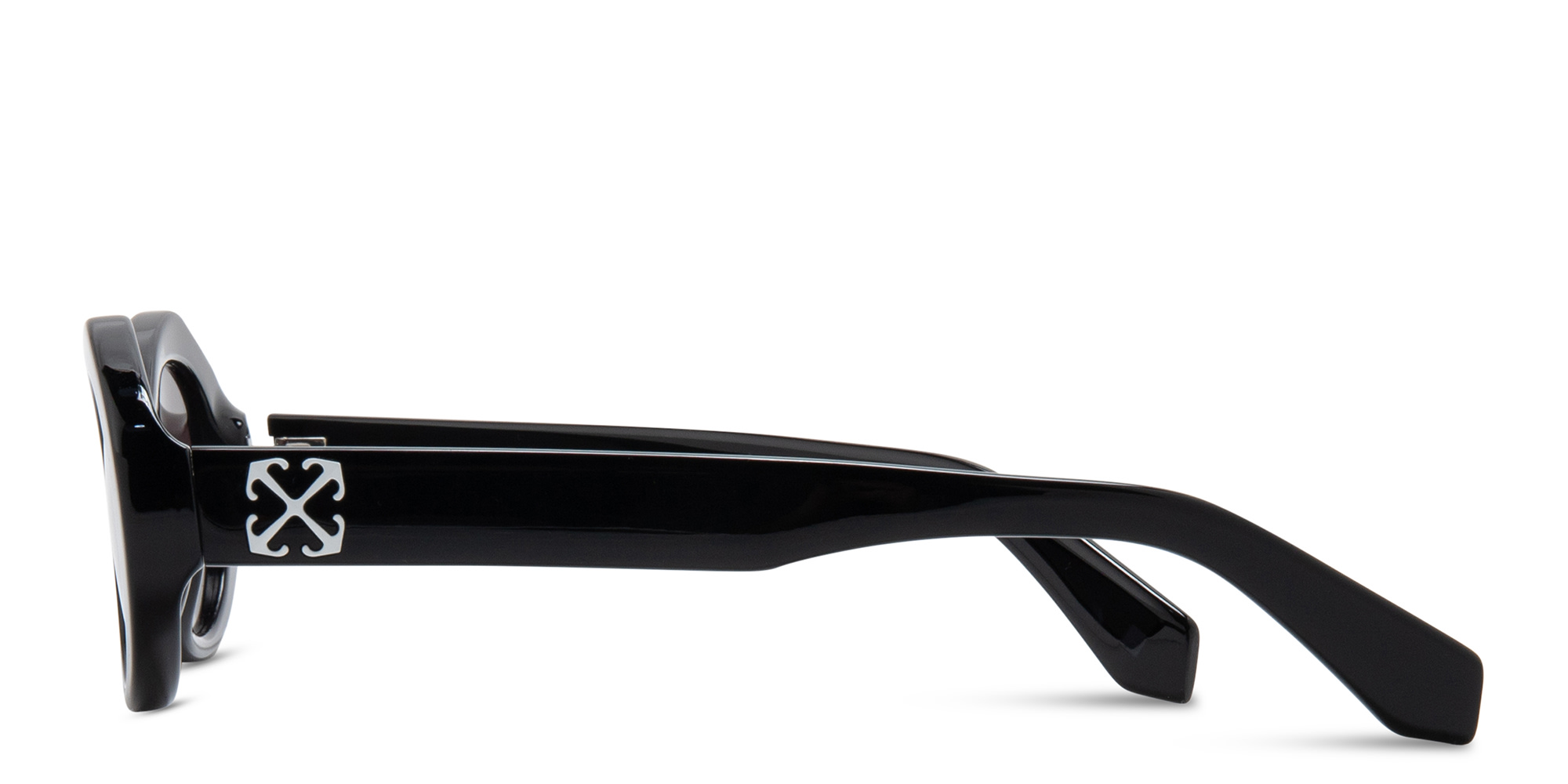 OFF WHITE Edison Unisex Oval Sunglasses in Black – Product Photo 4