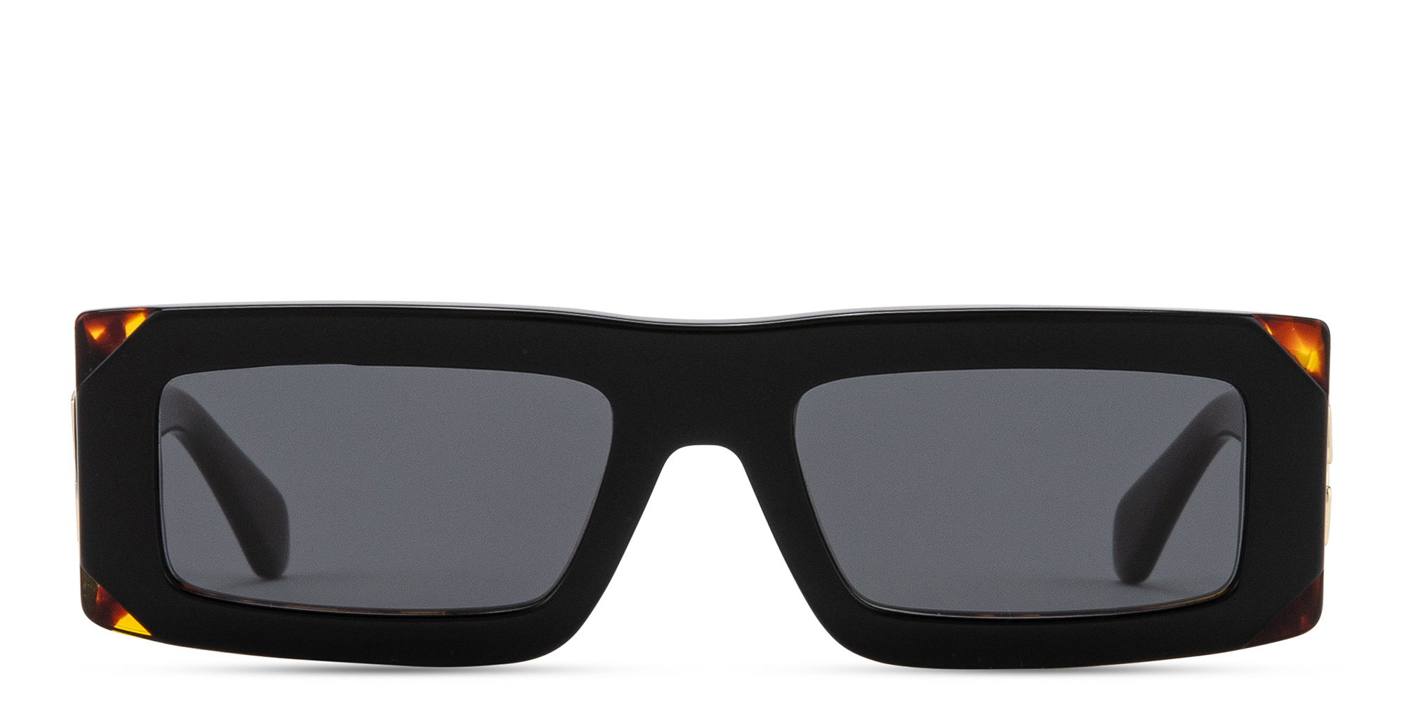 Shop OFF WHITE Laurel Unisex Rectangle Sunglasses in Black online.