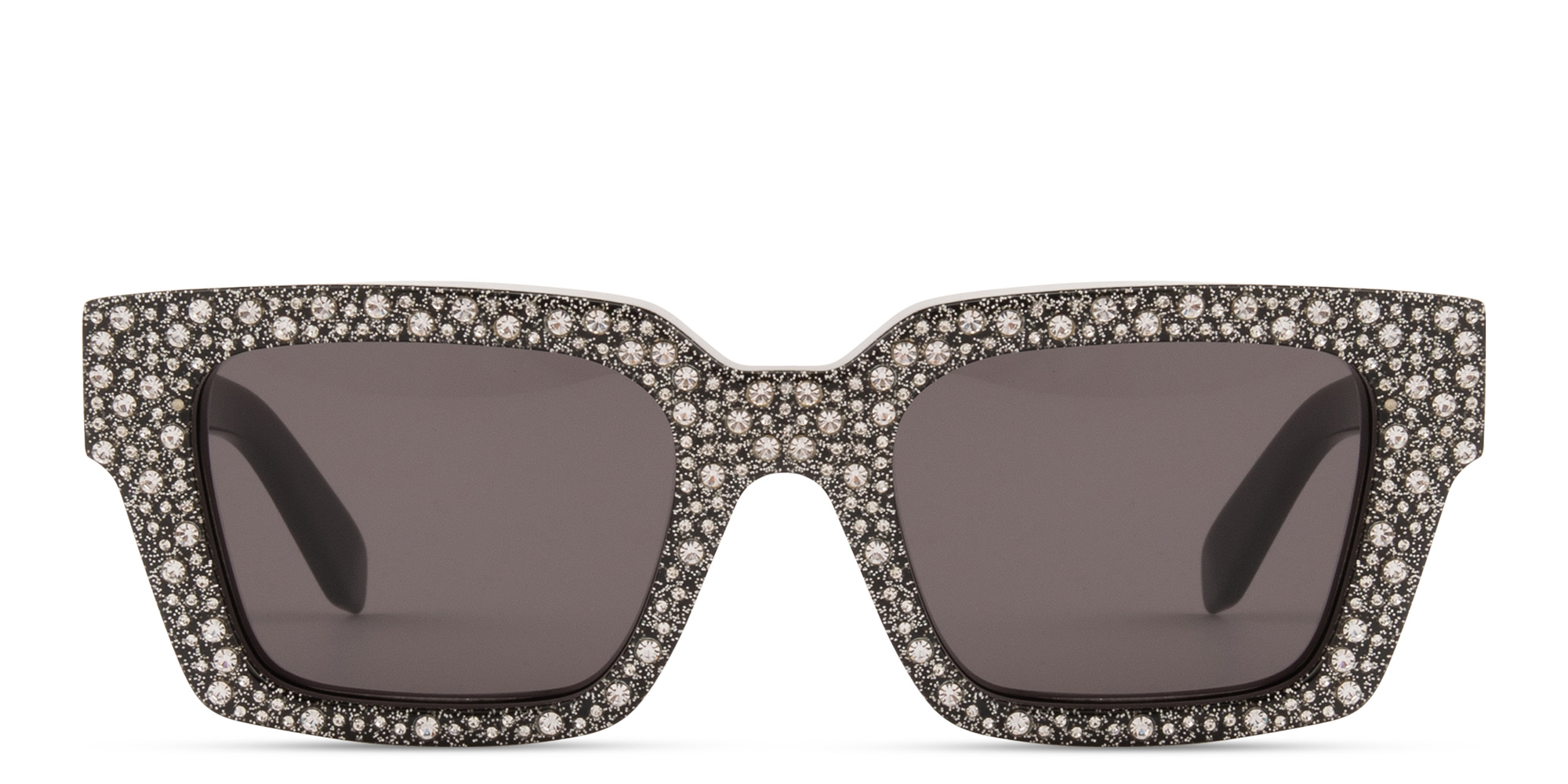 Shop OFF WHITE Virgil Unisex Square Sunglasses in Black online.