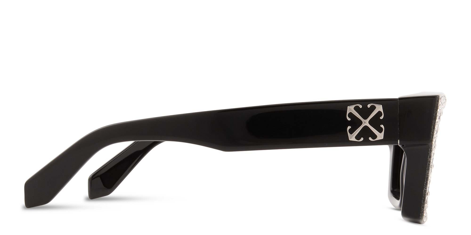 Shop OFF WHITE Virgil Unisex Square Sunglasses in Black online.
