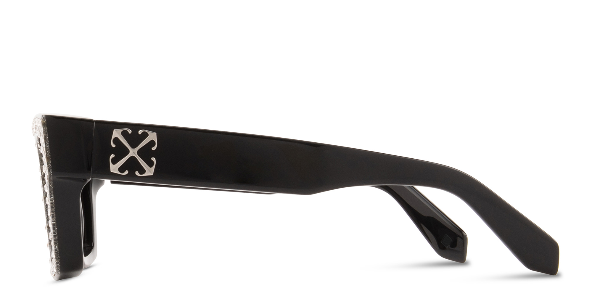 Shop OFF WHITE Virgil Unisex Square Sunglasses in Black online.