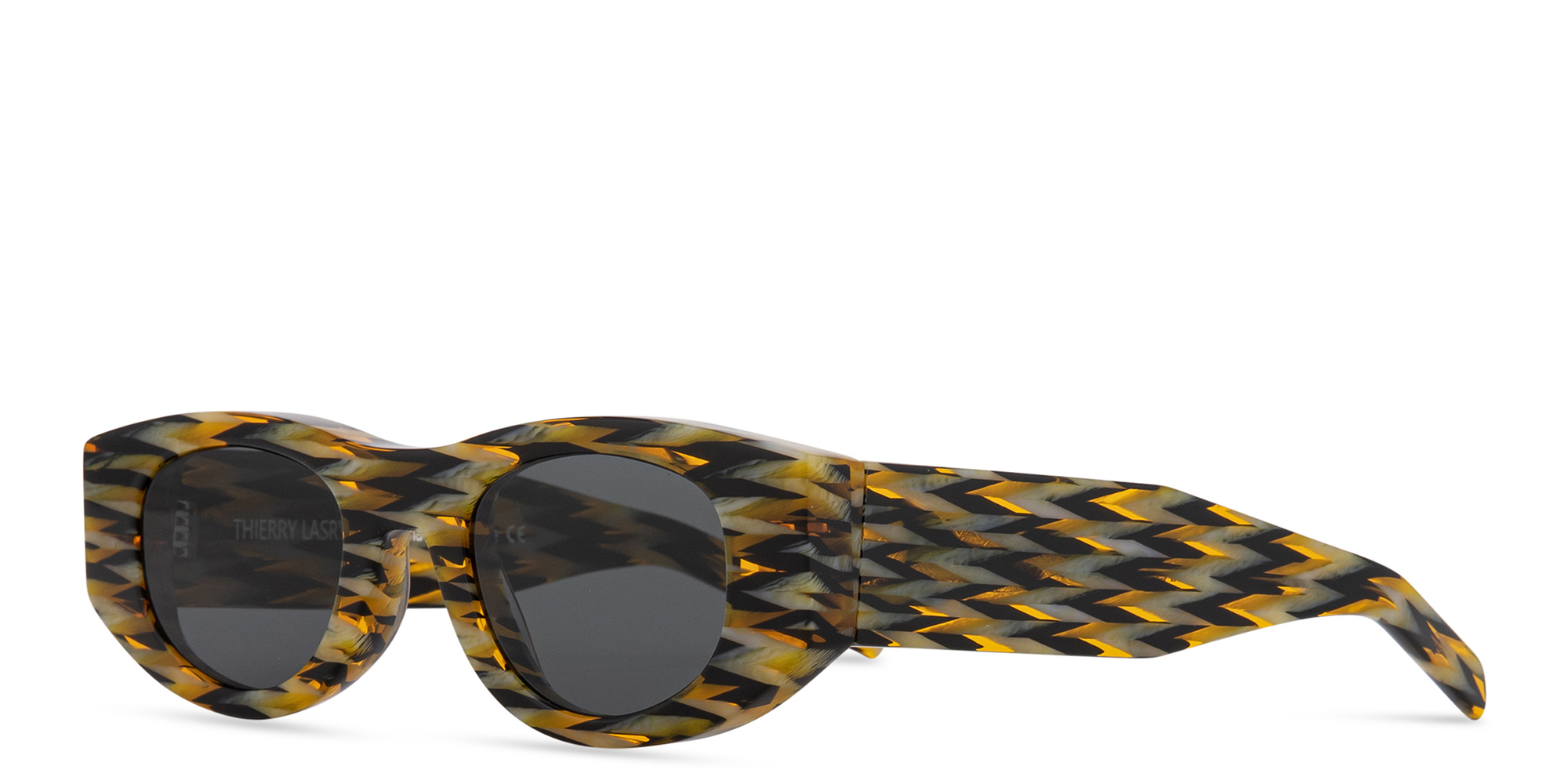THIERRY LASRY Mastermindy Unisex Oval Sunglasses in Yellow – Product Photo 2