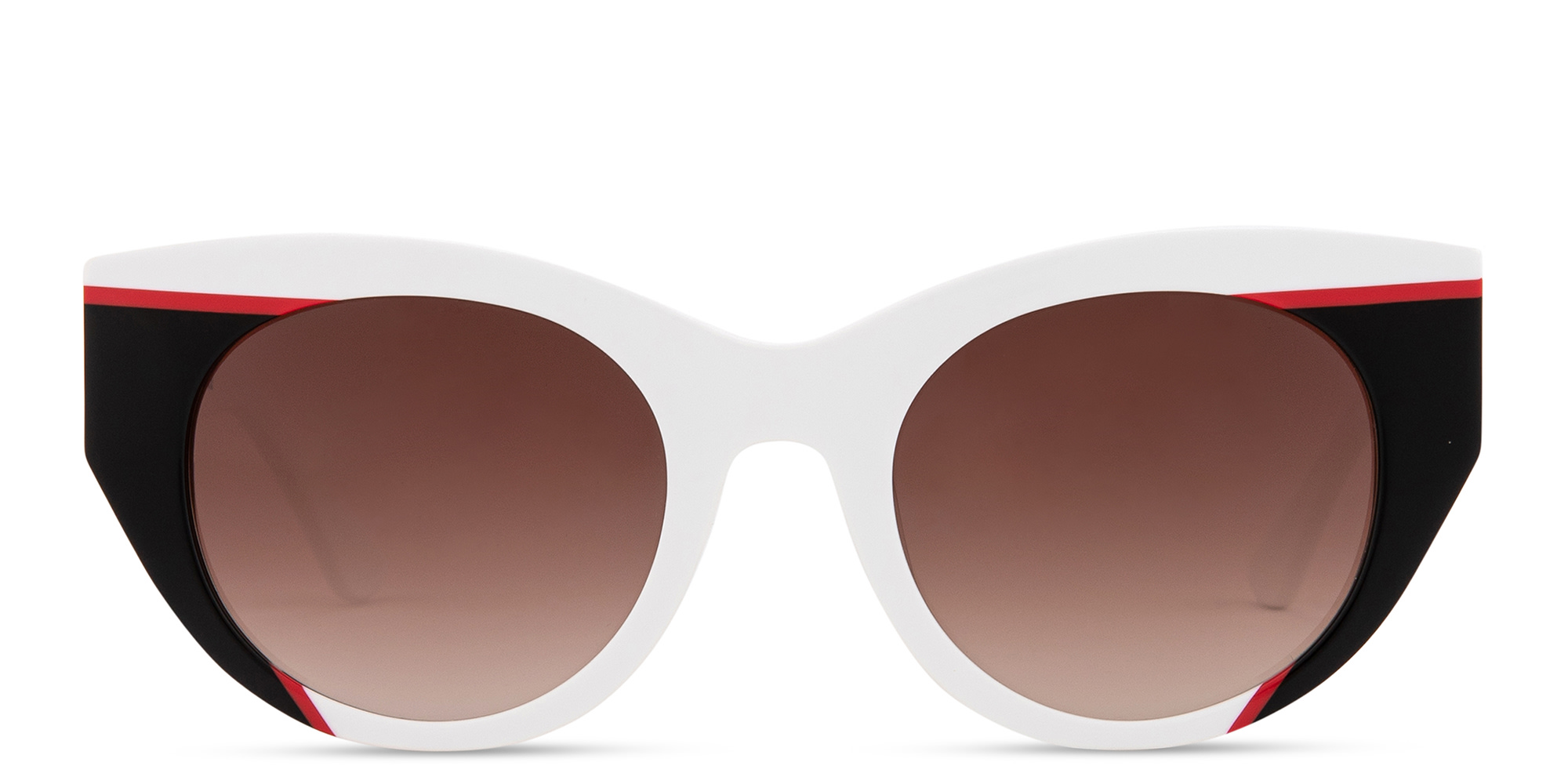 Shop THIERRY LASRY Murdery Cat-Eye Sunglasses in White online.