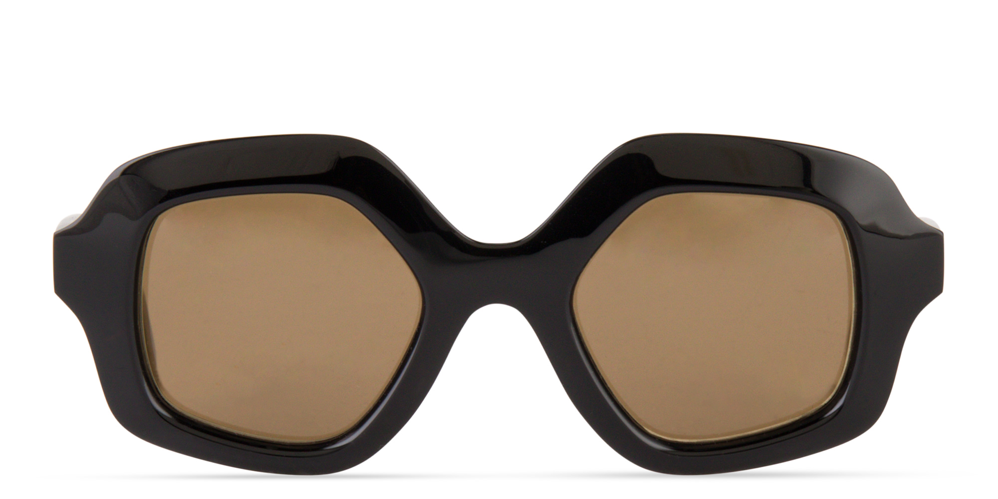 Shop LAPIMA Cecilia Irregular Sunglasses in Black online.
