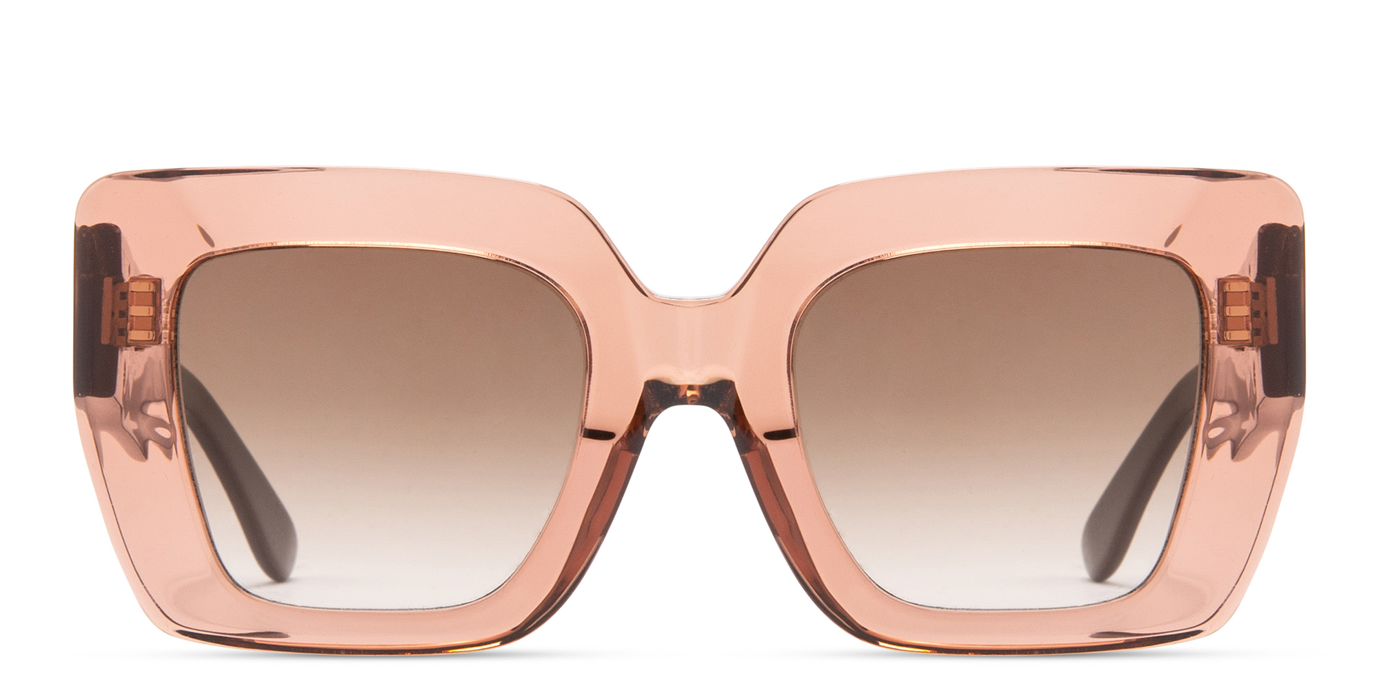 Shop Emmanuelle Khanh Midnight Oversized Square Sunglasses in Brown online.