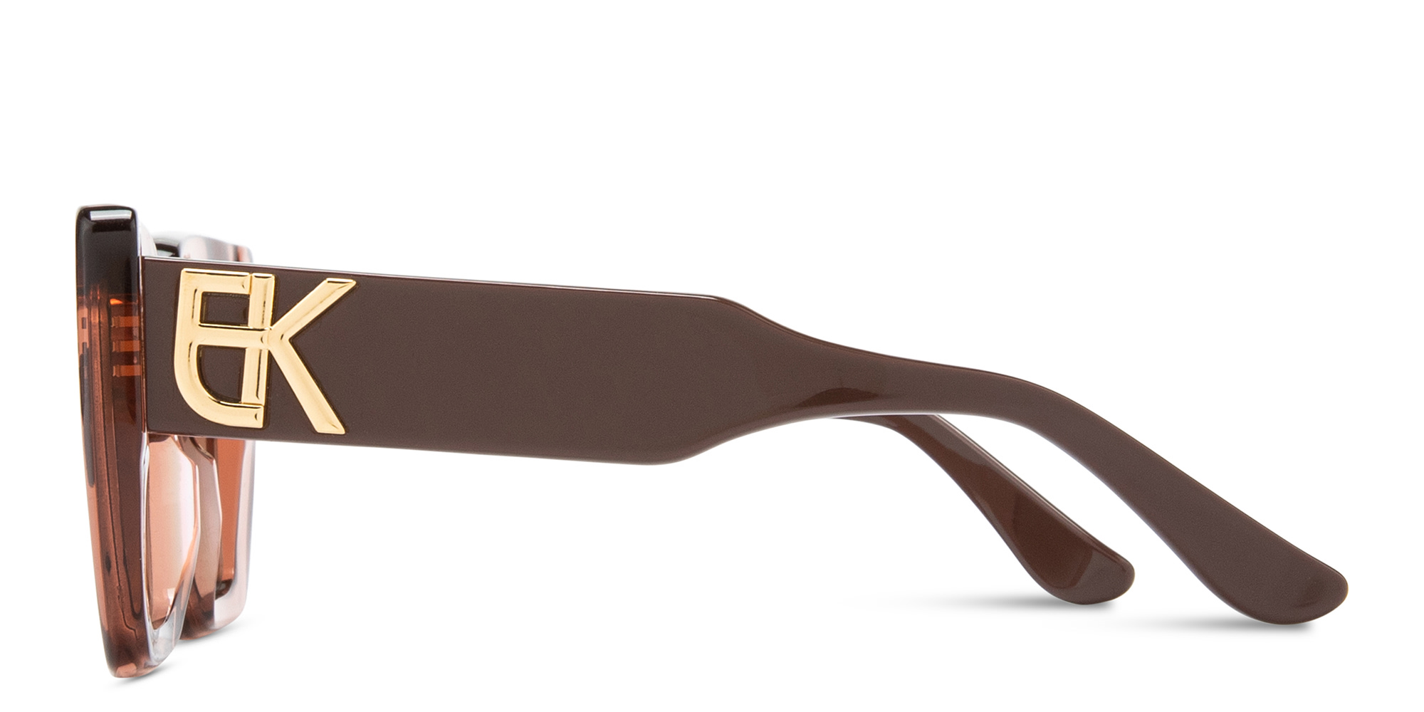 Shop Emmanuelle Khanh Midnight Oversized Square Sunglasses in Brown online.