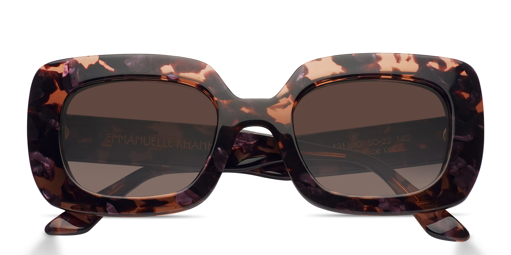 Shop Emmanuelle Khanh Pamela square Sunglasses in Pink online.