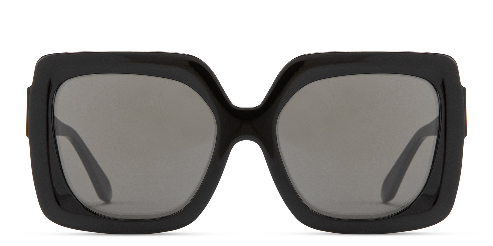 Shop Emmanuelle Khanh EK Logo Oversized Square Sunglasses in Black online.