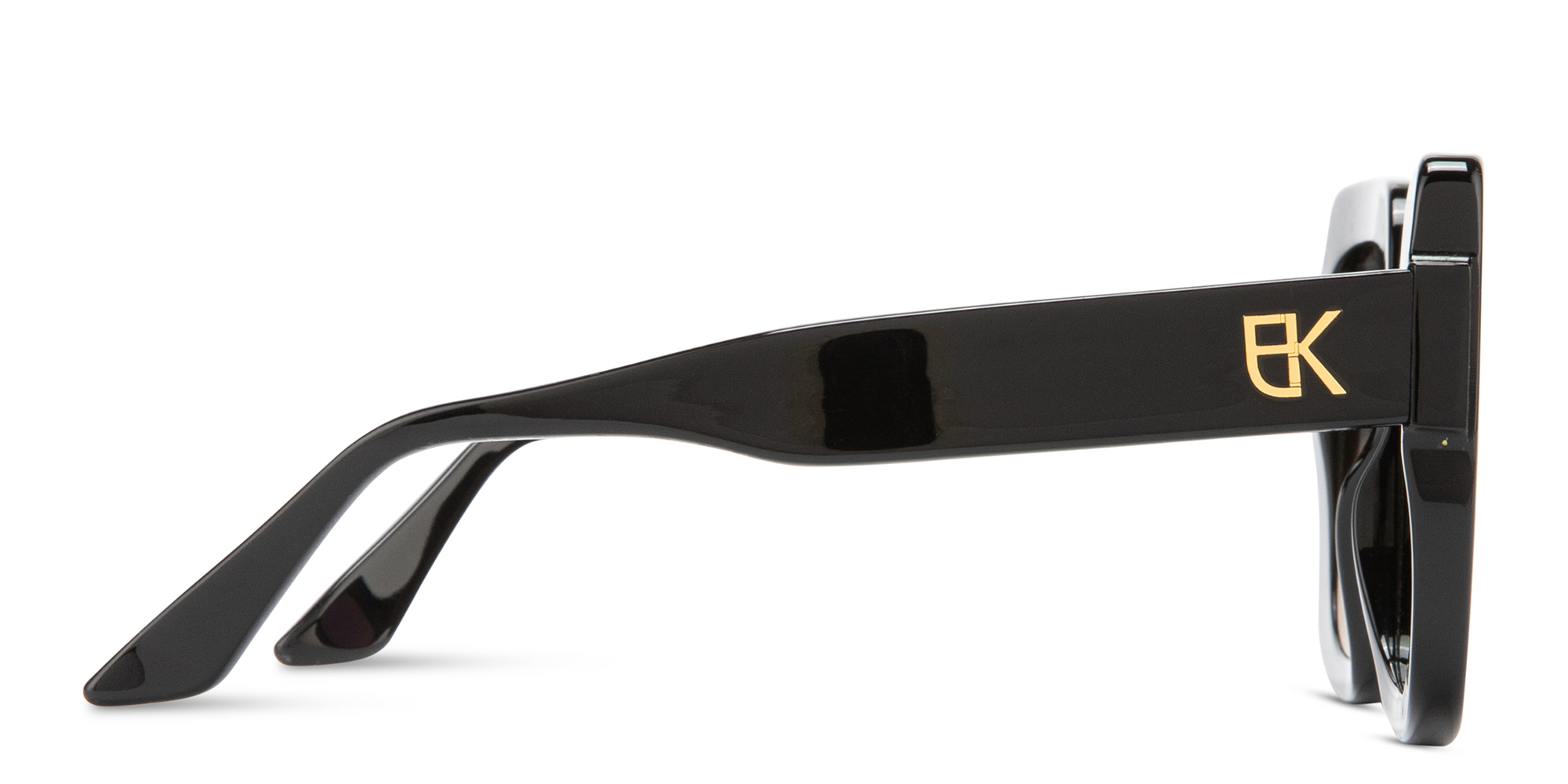 Shop Emmanuelle Khanh EK Logo Oversized Square Sunglasses in Black online.