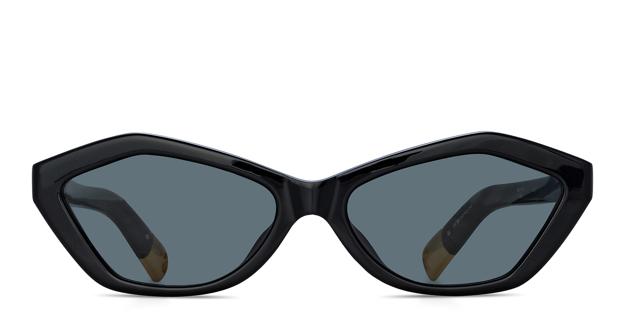 JACQUEMUS Bambino Irregular Sunglasses in Black – Product Photo 1