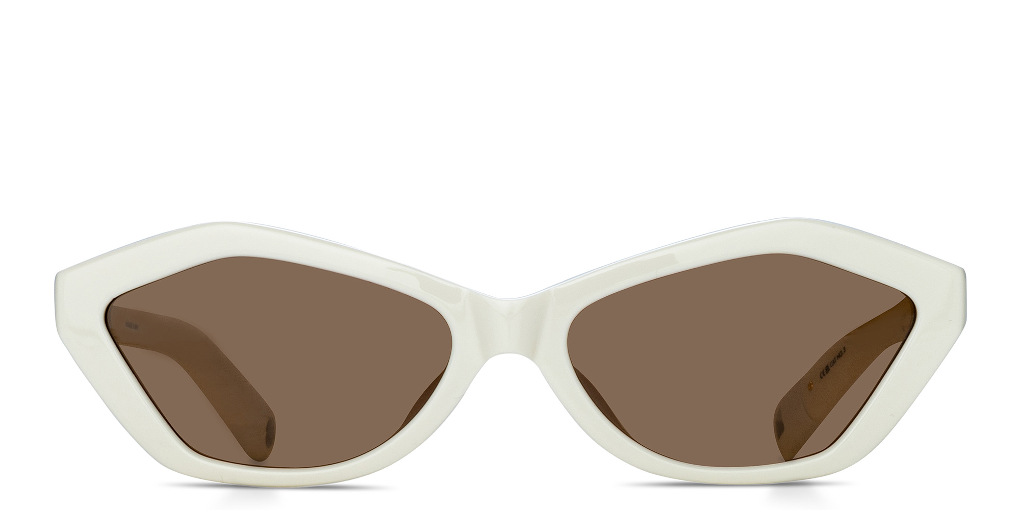 JACQUEMUS Bambino Irregular Sunglasses in White – Product Photo 1