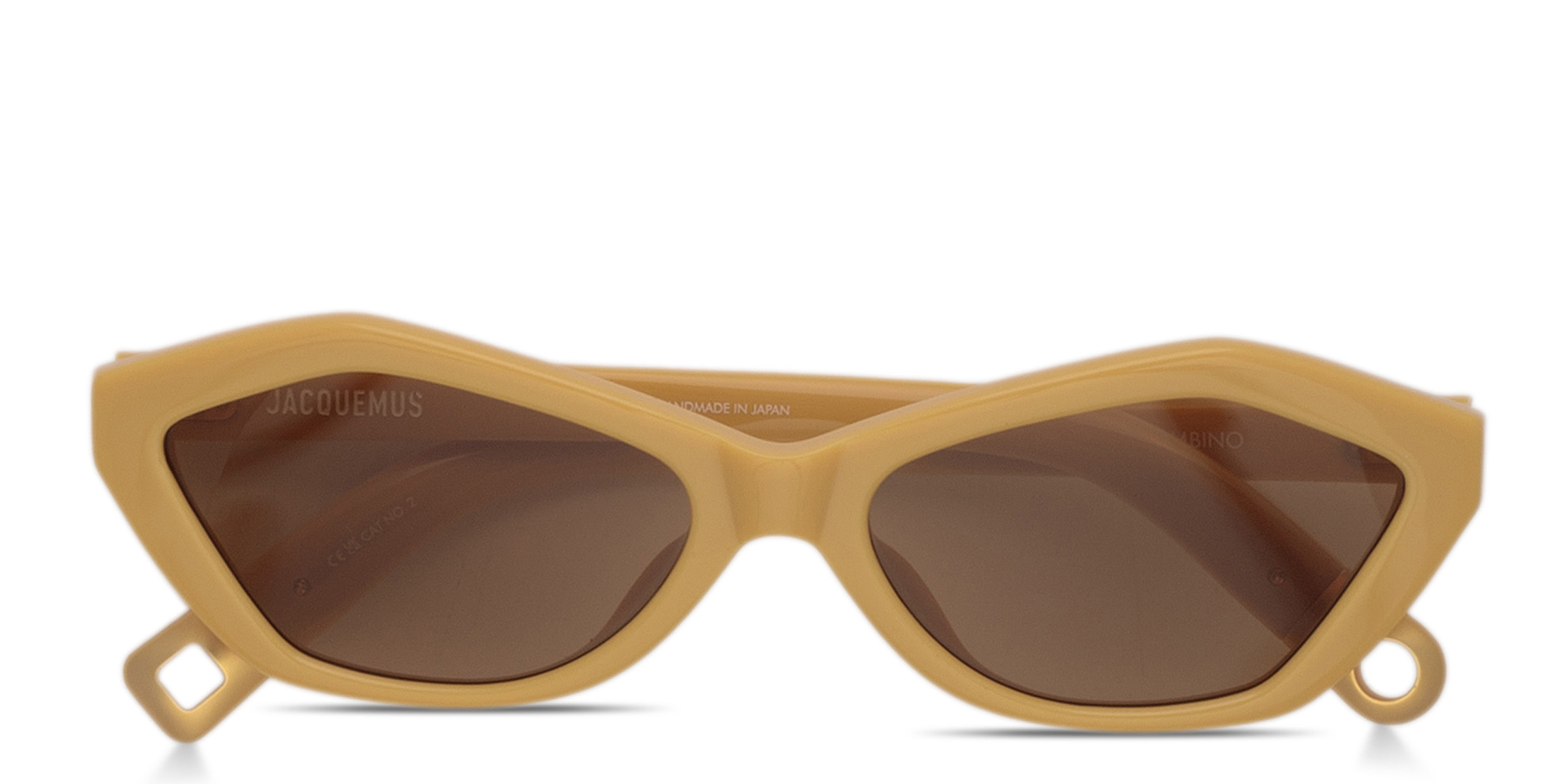 JACQUEMUS Bambino Irregular Sunglasses in Caramel – Product Photo 1
