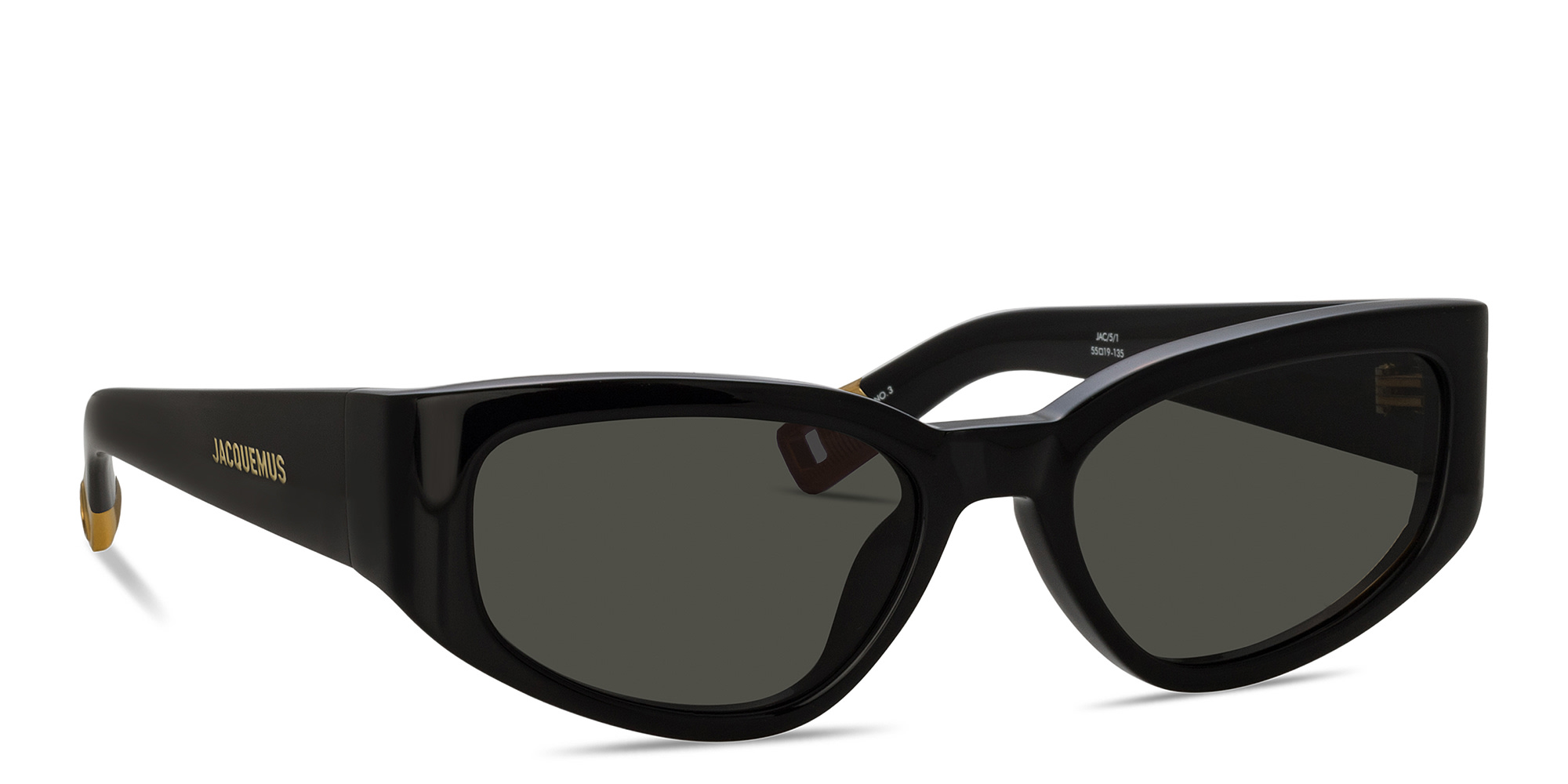 Shop JACQUEMUS Gala Cat-Eye Sunglasses in Black online.