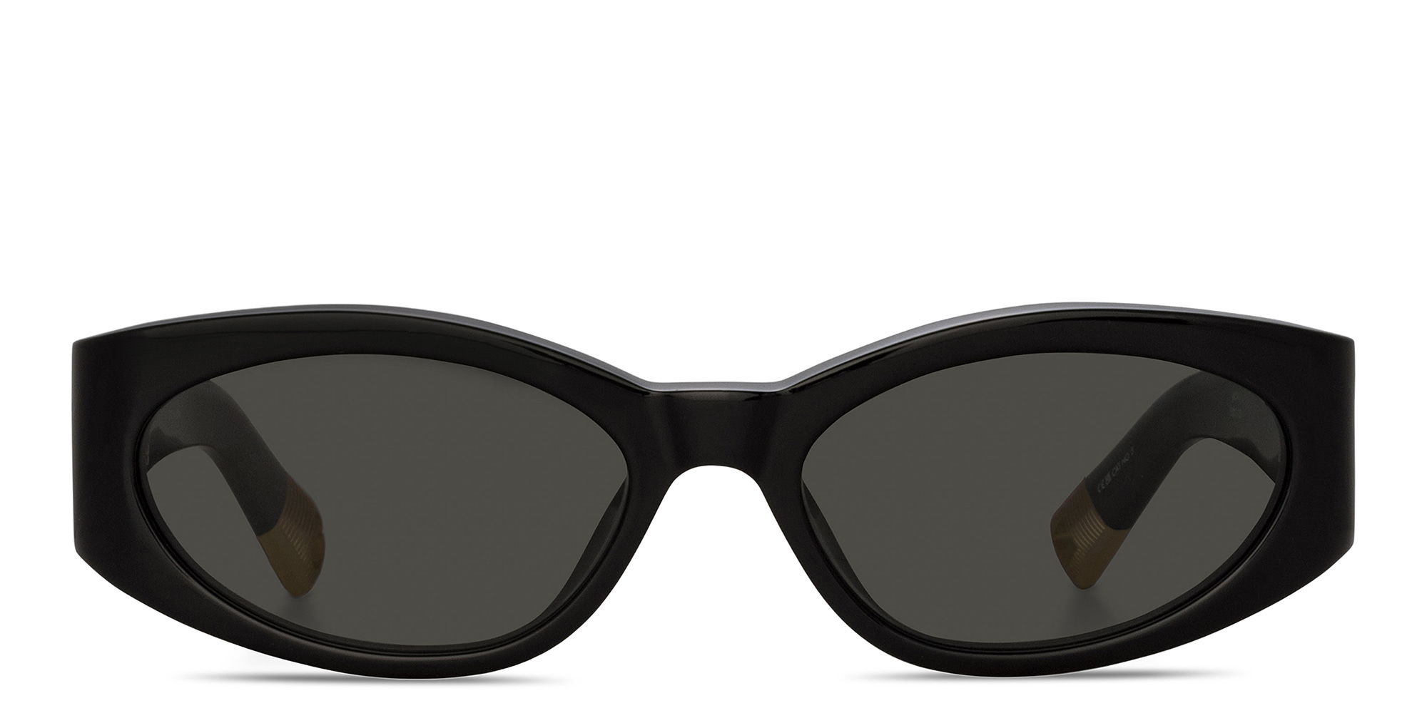 JACQUEMUS Ovalo Oval Sunglasses in Black – Product Photo 1
