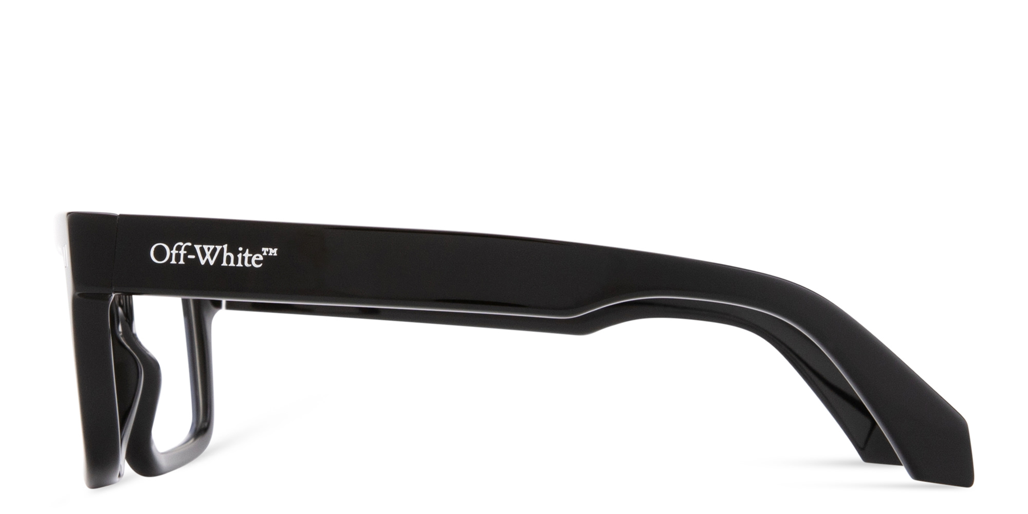 OFF WHITE Clip-On Unisex Rectangle Eyeglasses in Black – Product Photo 3