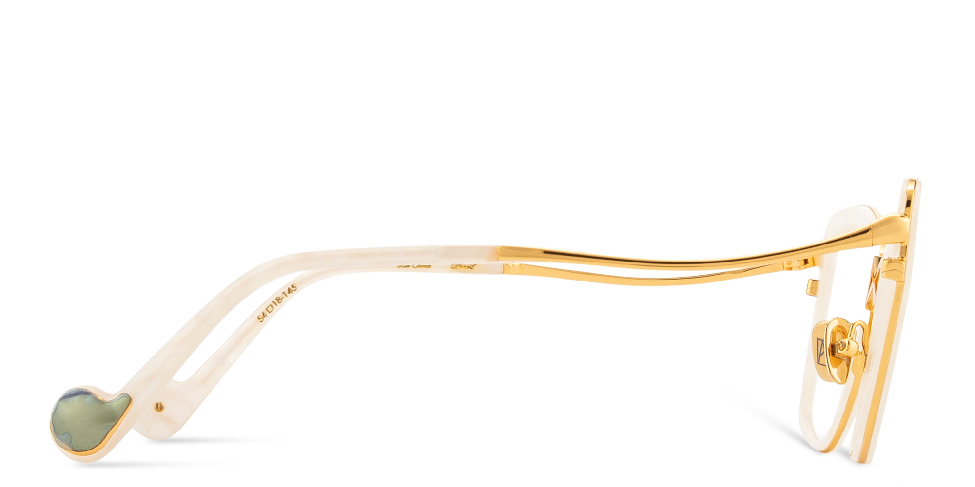 Shop ANNA KARIN KARLSSON La Croix Wide Cat-Eye Eyeglasses in White online.