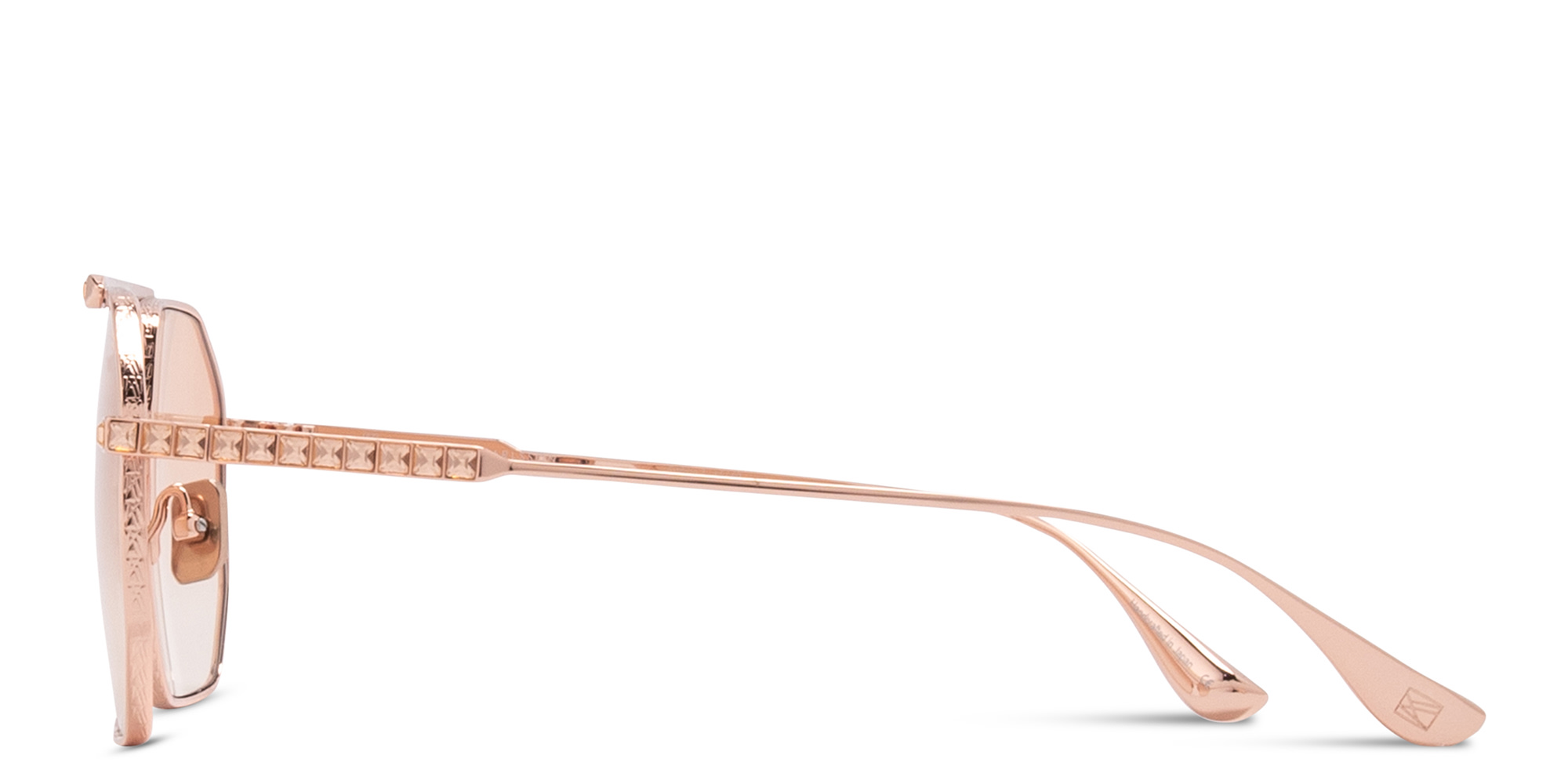 ANNA KARIN KARLSSON Le Boss Limited Edition Unisex Aviator Sunglasses in Rose Gold – Product Photo 4