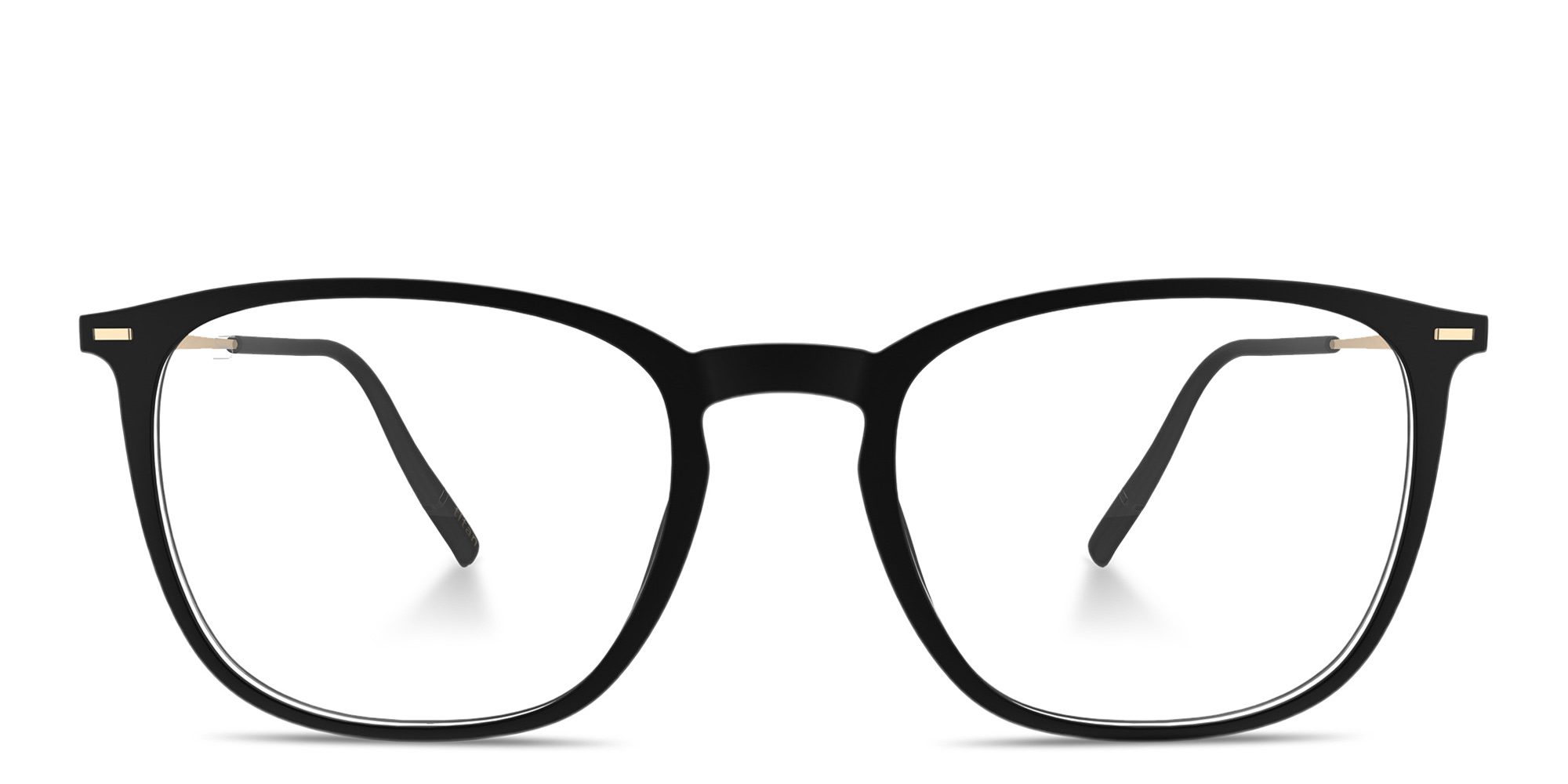 Shop Silhouette Illusion Light Square Eyeglasses in Black online.