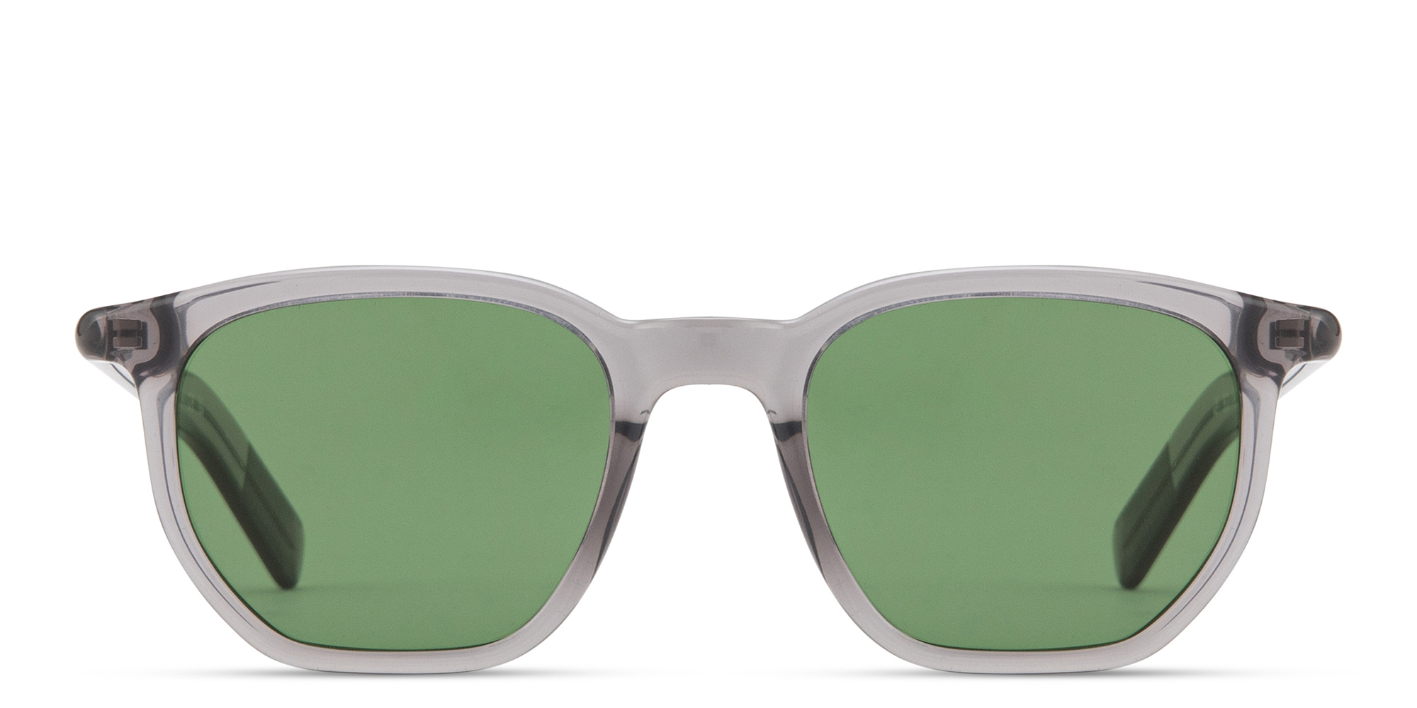 Shop MONTBLANC Snowcap Square Sunglasses in Transparent Grey online.