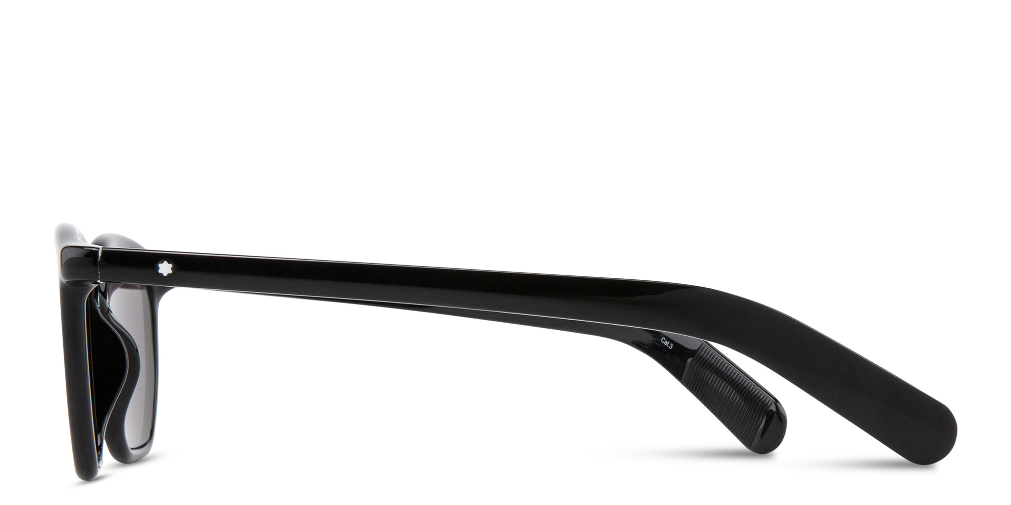 Shop MONTBLANC Snowcap Square Sunglasses in Black online.