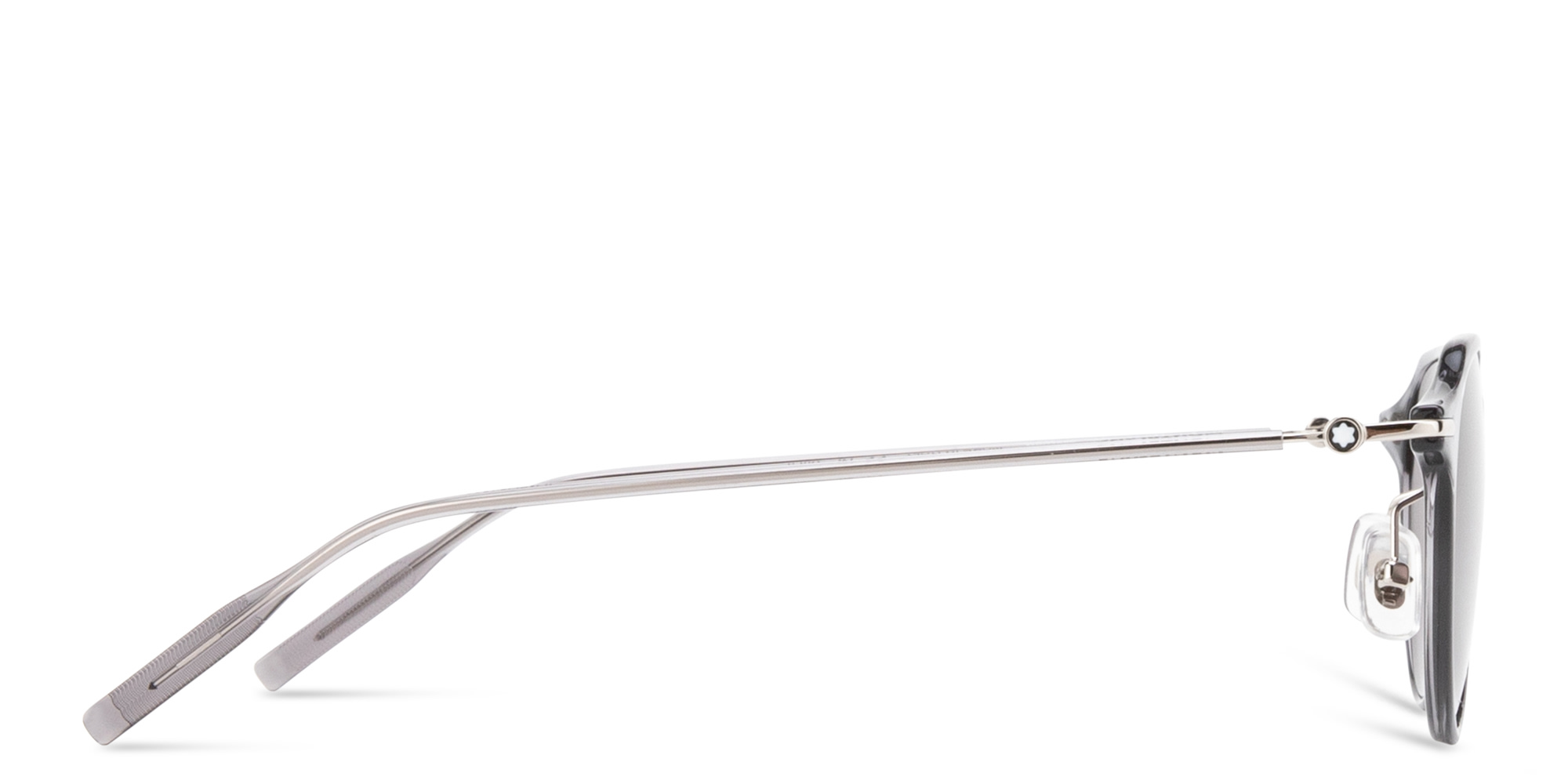 Shop MONTBLANC Snowcap Panthos Sunglasses in Grey online.