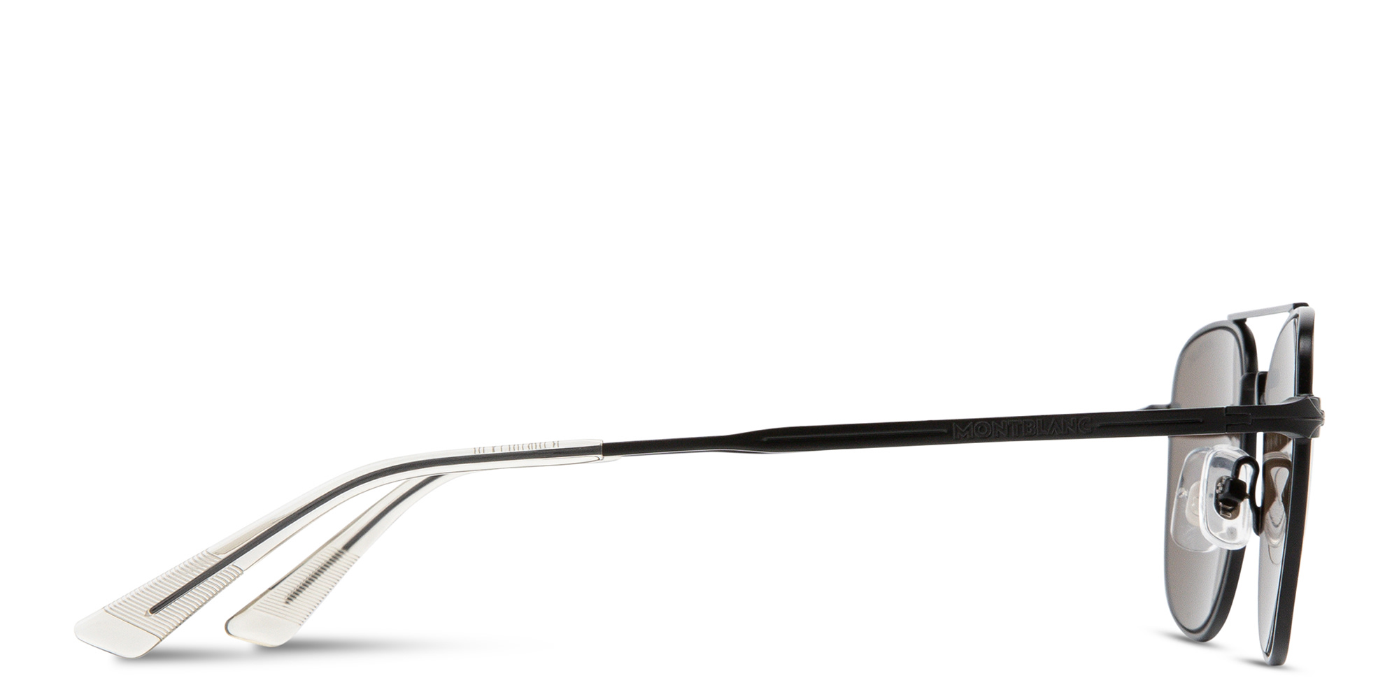 MONTBLANC Nib Aviator Sunglasses in Black – Product Photo 3
