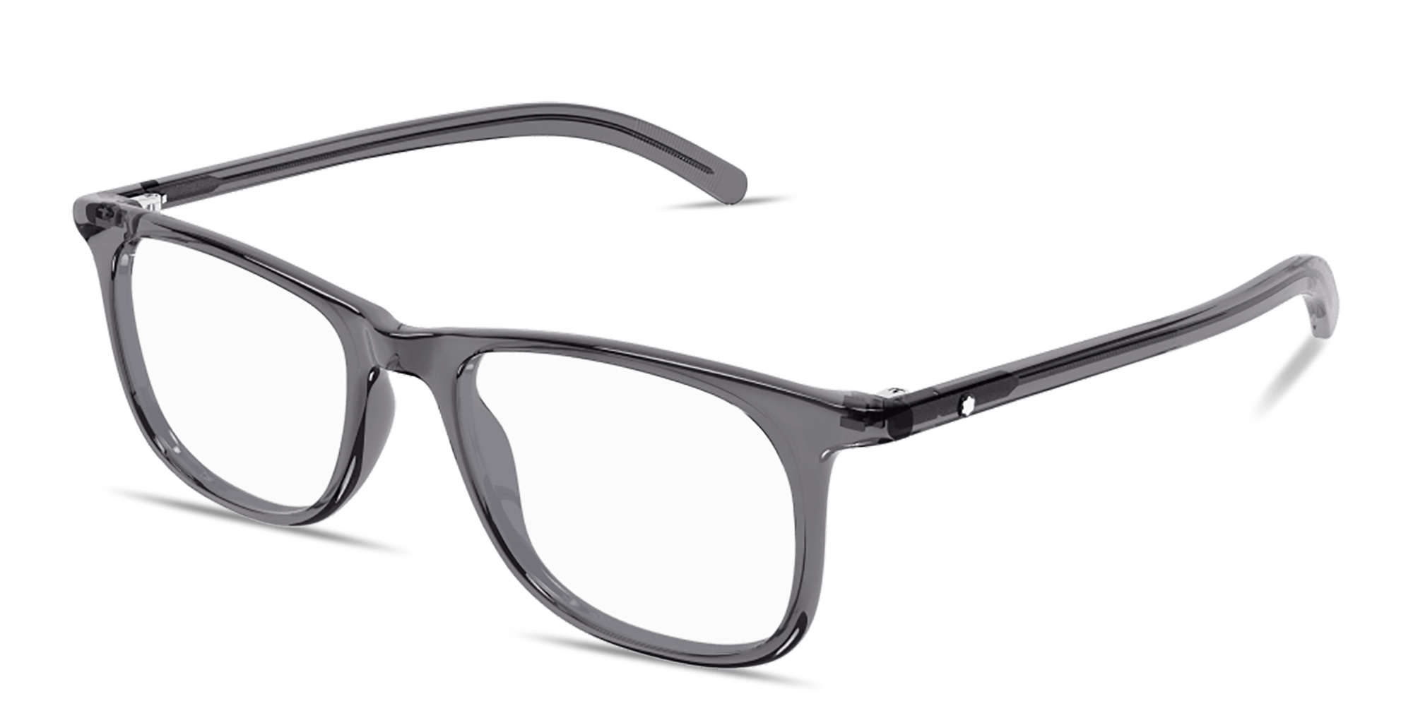 Shop MONTBLANC Snowcap Rectangle Eyeglasses in Grey online.